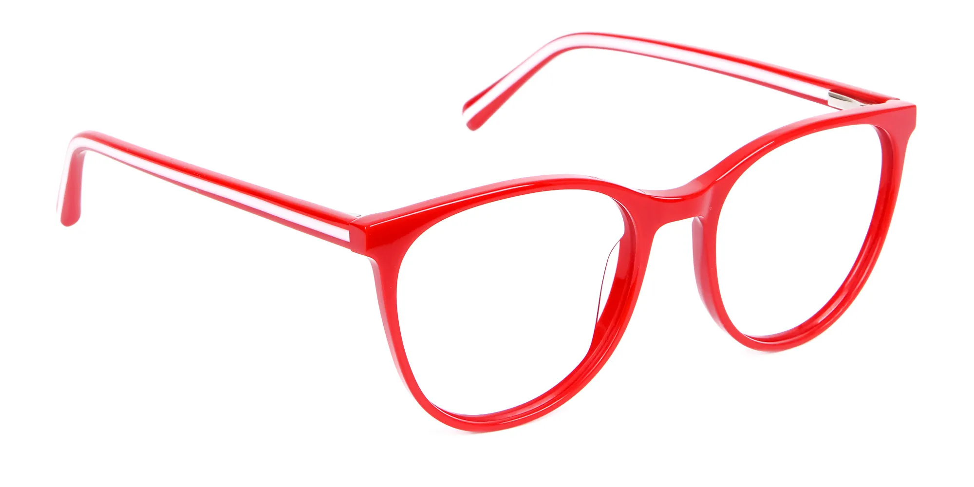 Full Rimmed No Nose Pad Red Frame - 2