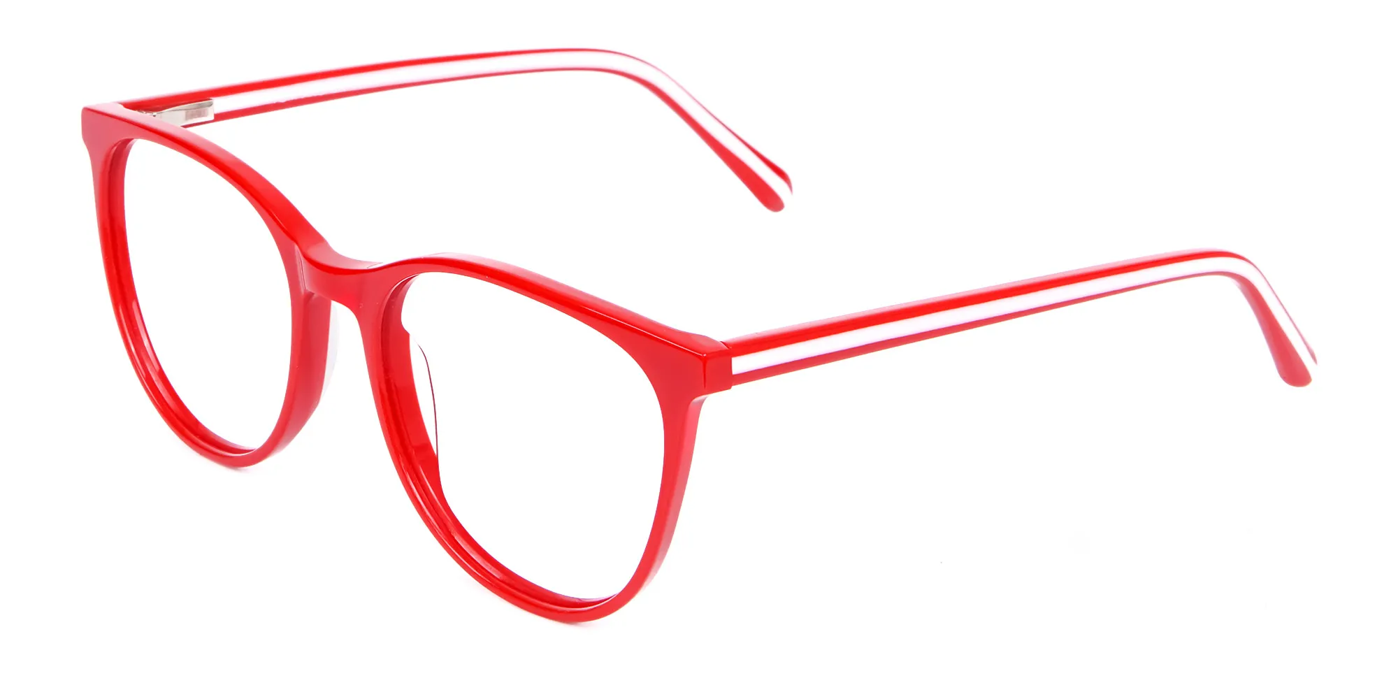 Full Rimmed No Nose Pad Red Frame - 2