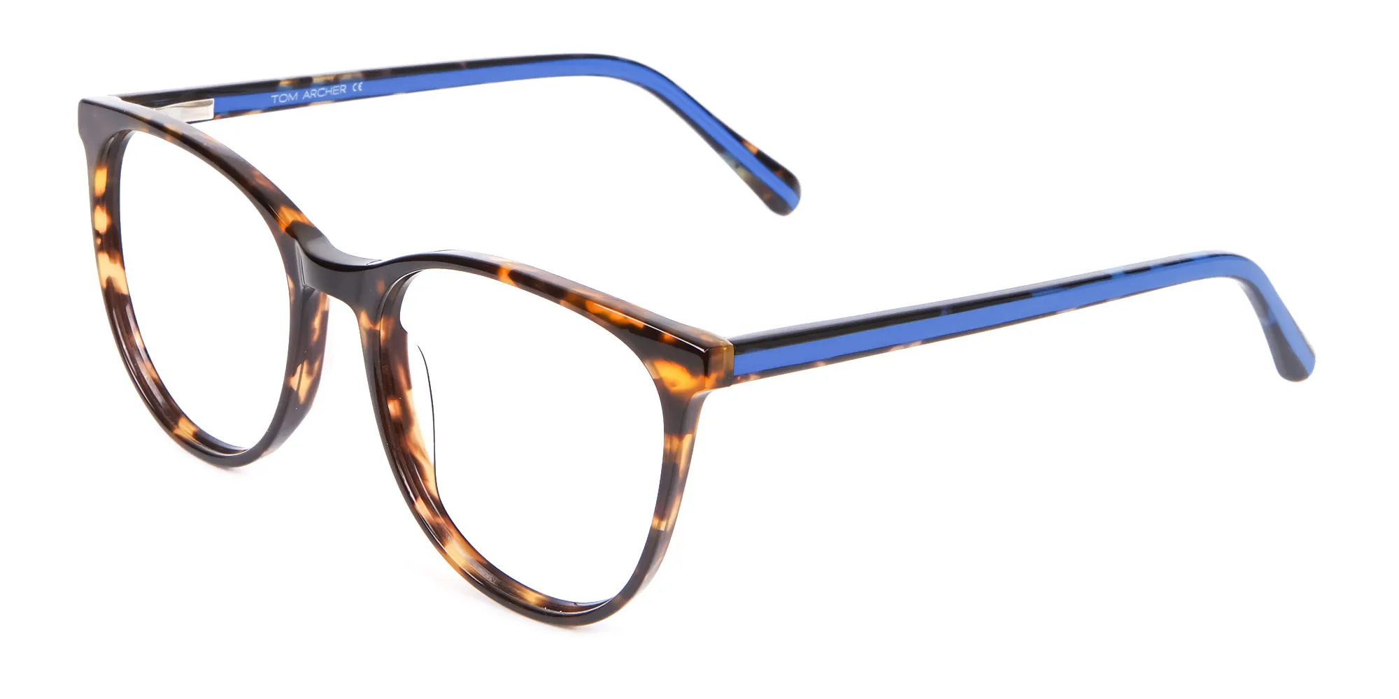 Fashion Round Frame in Tortoiseshell & Blue - 2