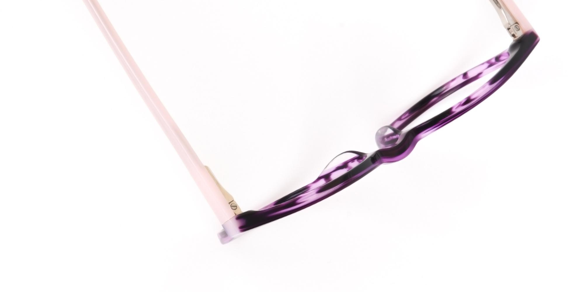 Marble Purple and Nude Pink Round glasses Women-1