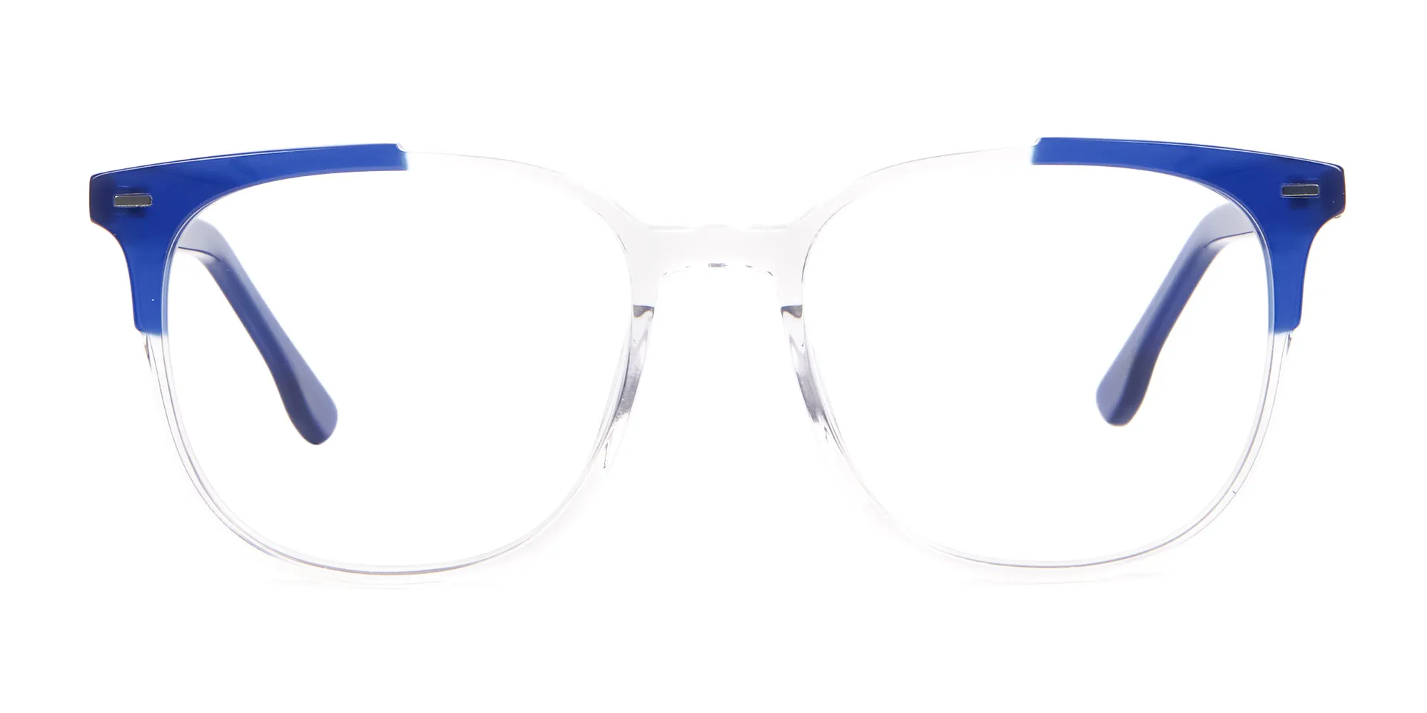 Nerd Square Colour Mix Frame, Blue Glasses - 2