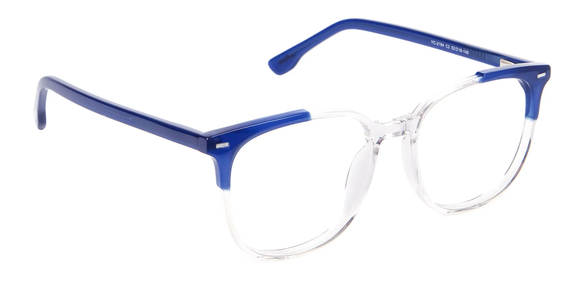 Nerd Square Colour Mix Frame, Blue Glasses - 2