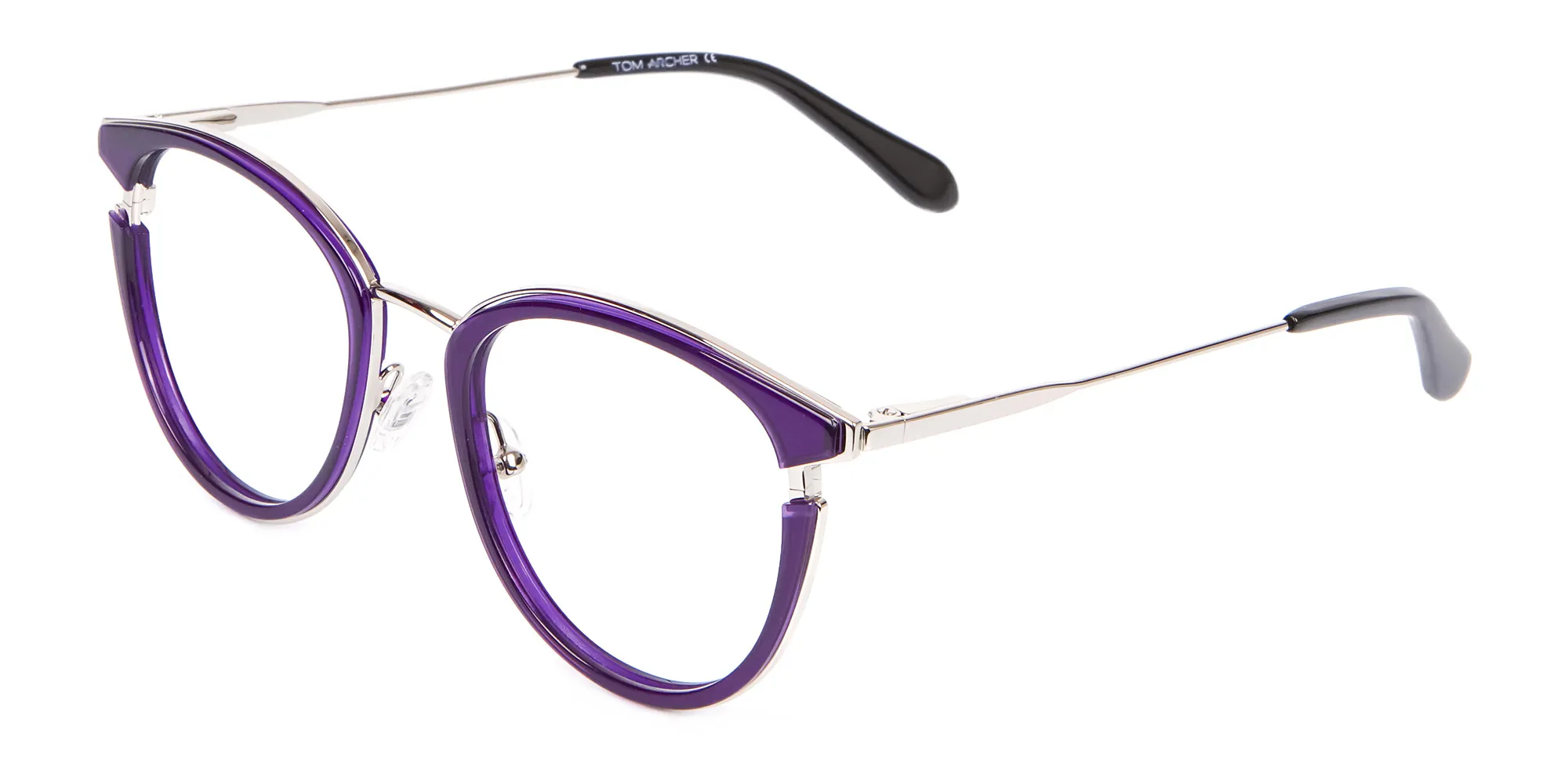 Violet Purple Retro Round Frame-2