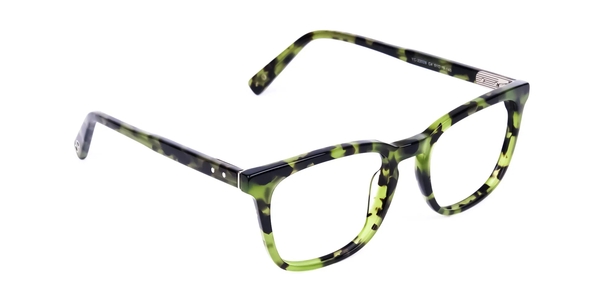 Green Tortoise Square Glasses Frame-2