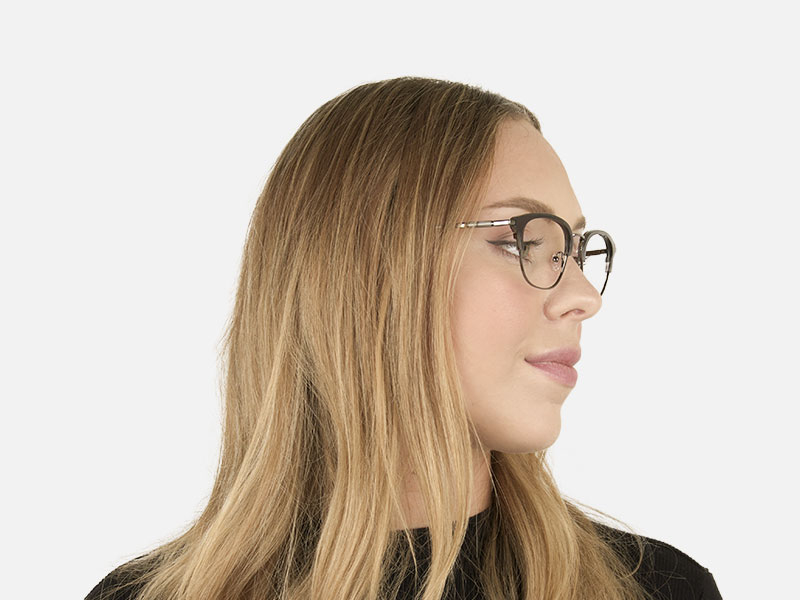 Wayfarer & Browline Gunmetal Silver Grey Translucent glasses - 1