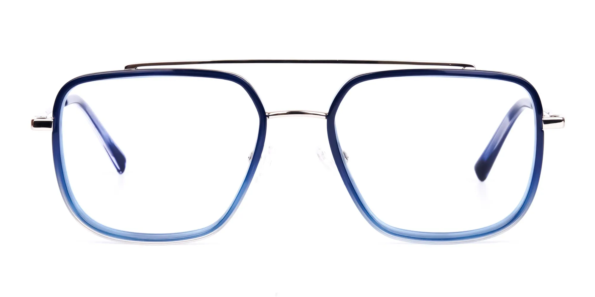 Navy Blue and Silver Pilot Glasses-2