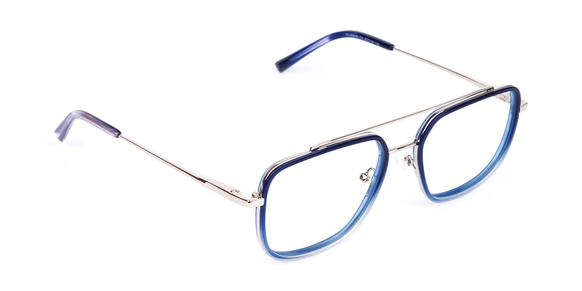 Navy Blue and Silver Pilot Glasses-2