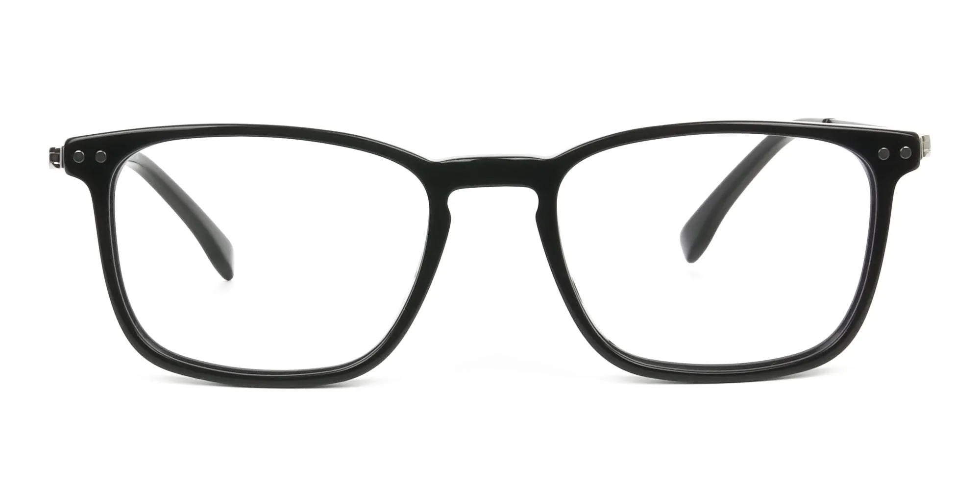 Designer Black Frame glasses in Rectangular - 2