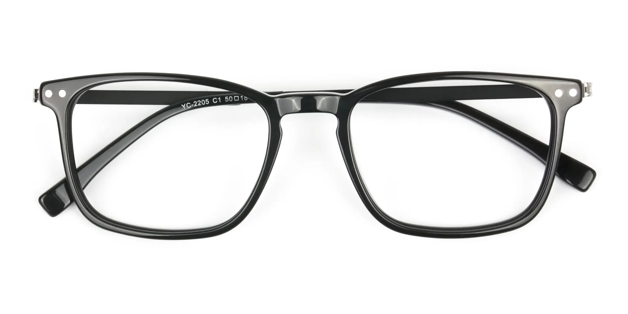 Designer Black Frame glasses in Rectangular - 2