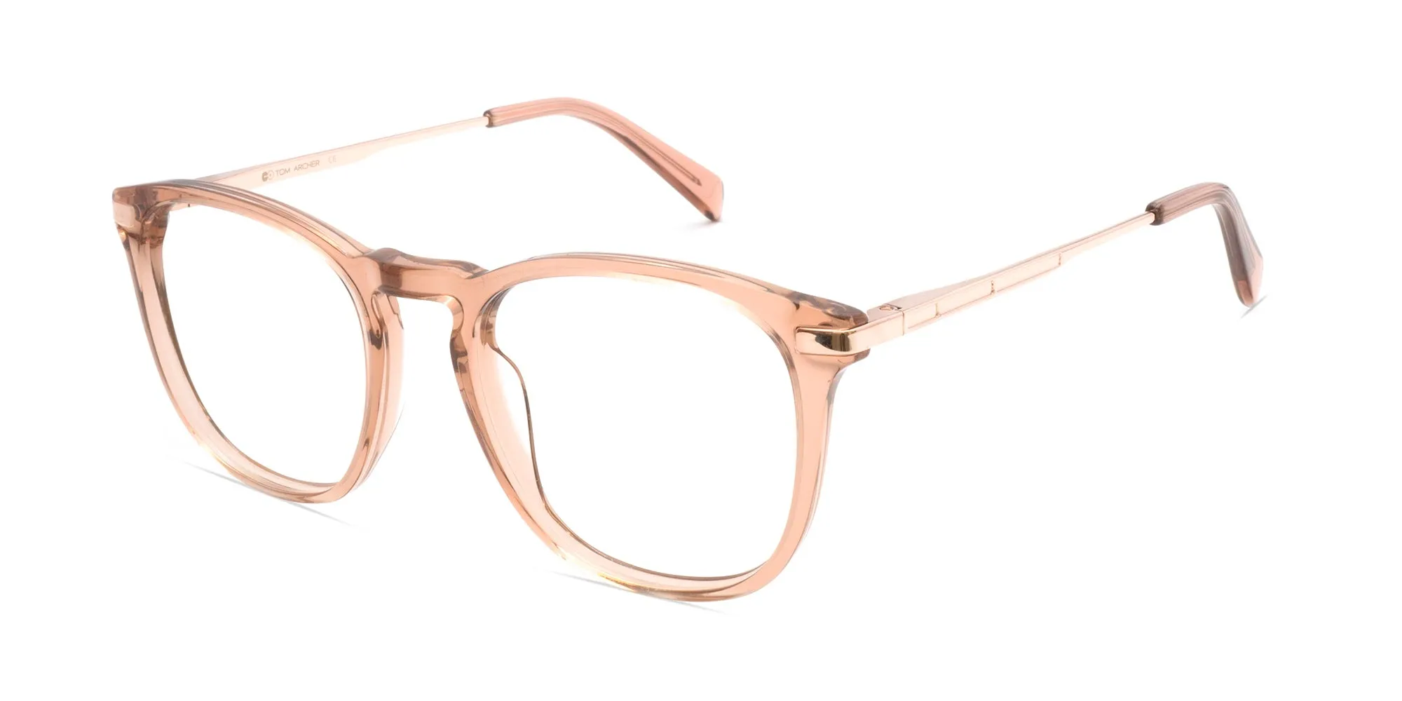 Crystal Brown & Gold Eyeglasses For Men & Women-2