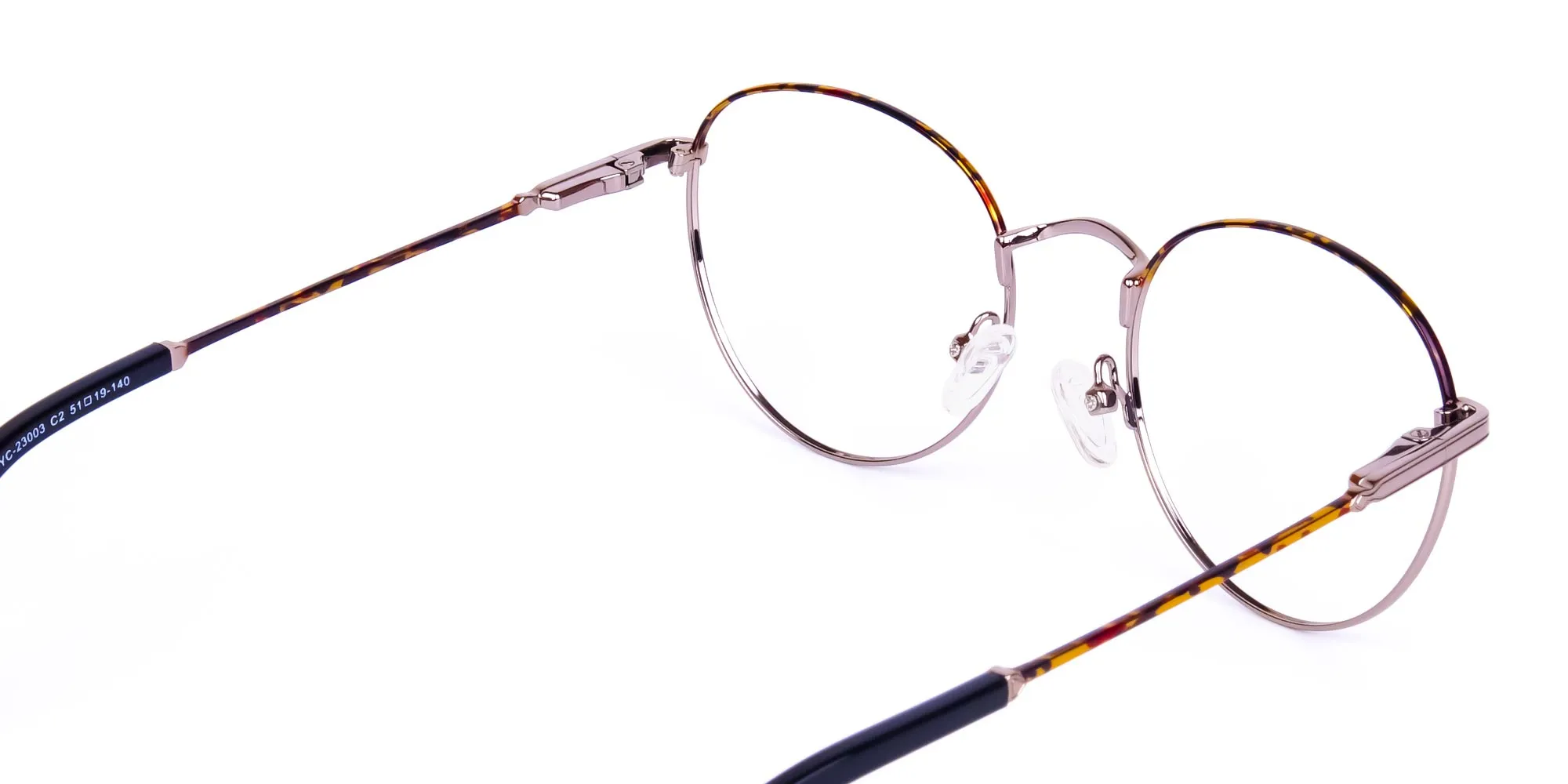 Gunmetal Round Tortoise Shell Glasses