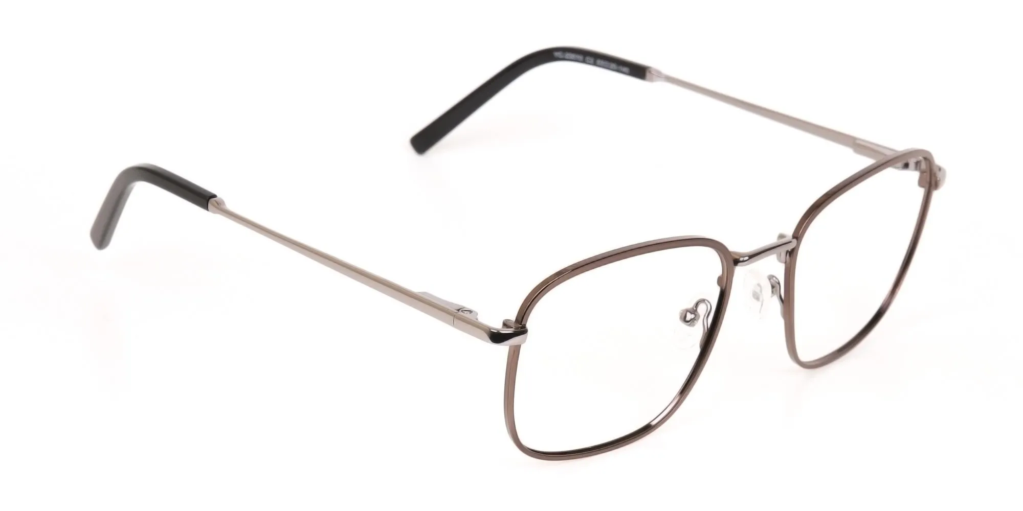 Full-Rim Gunmetal Square Glasses Frame Unisex-2