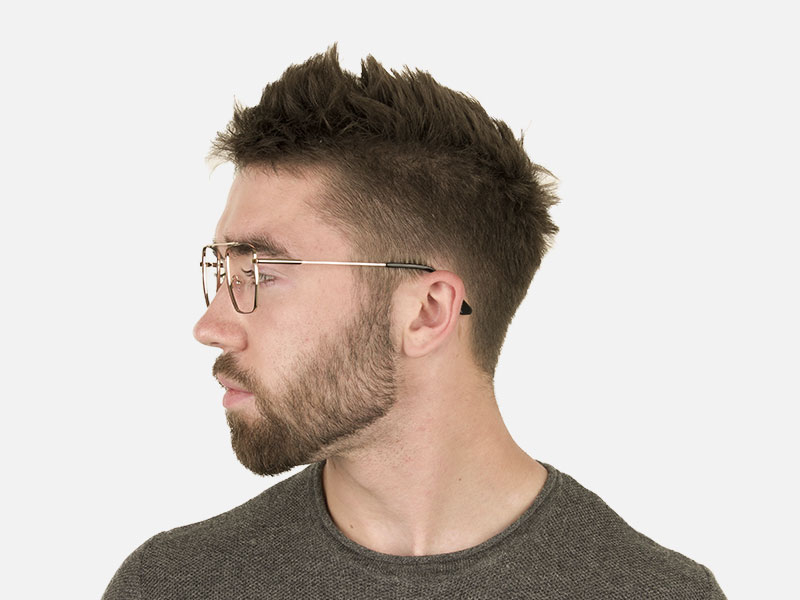 Black  and Gold Aviator  Wire Frame Glasses Men Women - 1