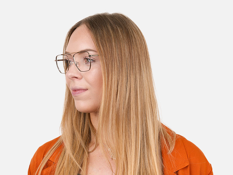 Lightweight Black and Silver Wire Frame Glasses Men Women - 1