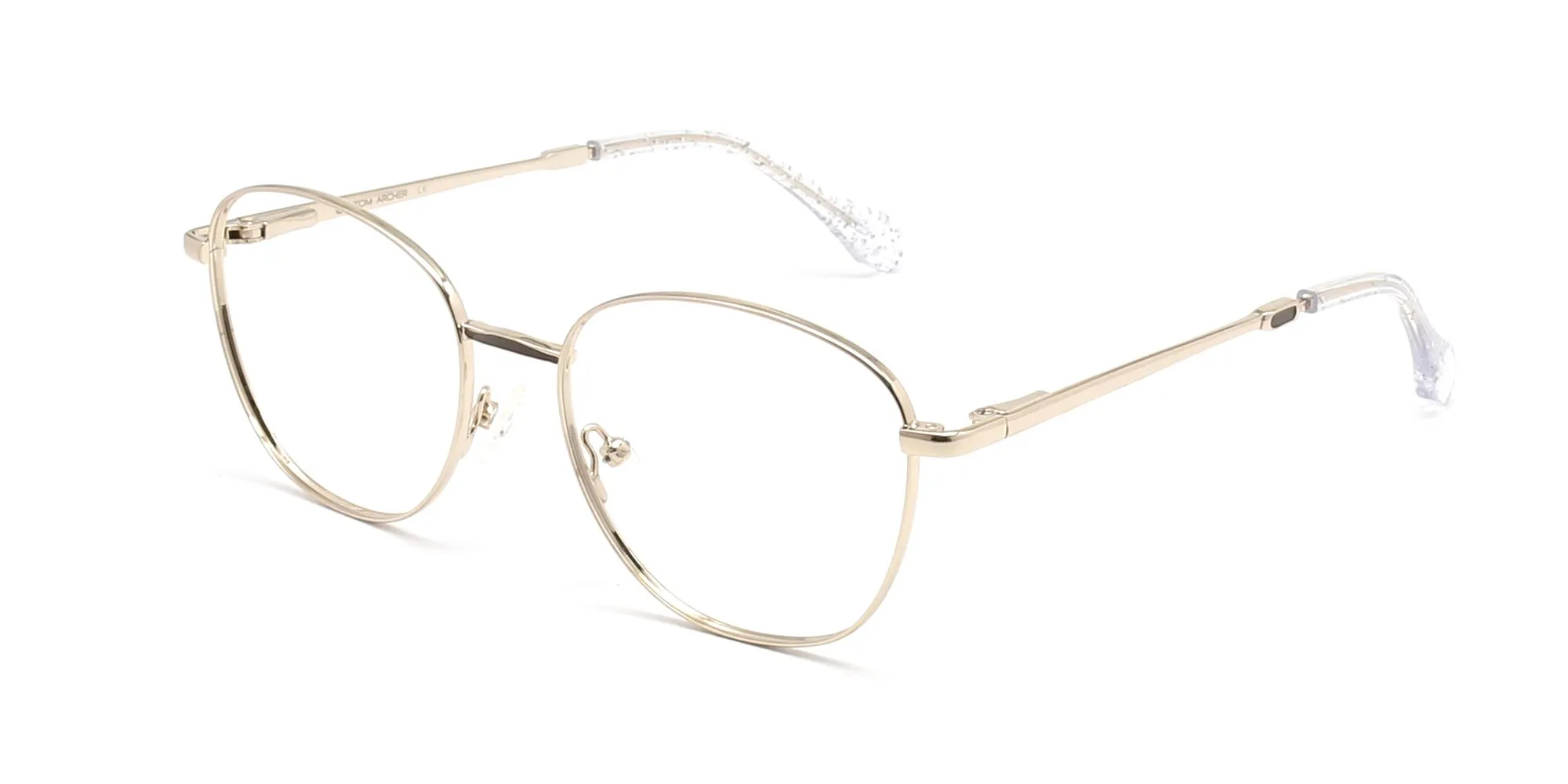 retro round glasses in champagne colour-2