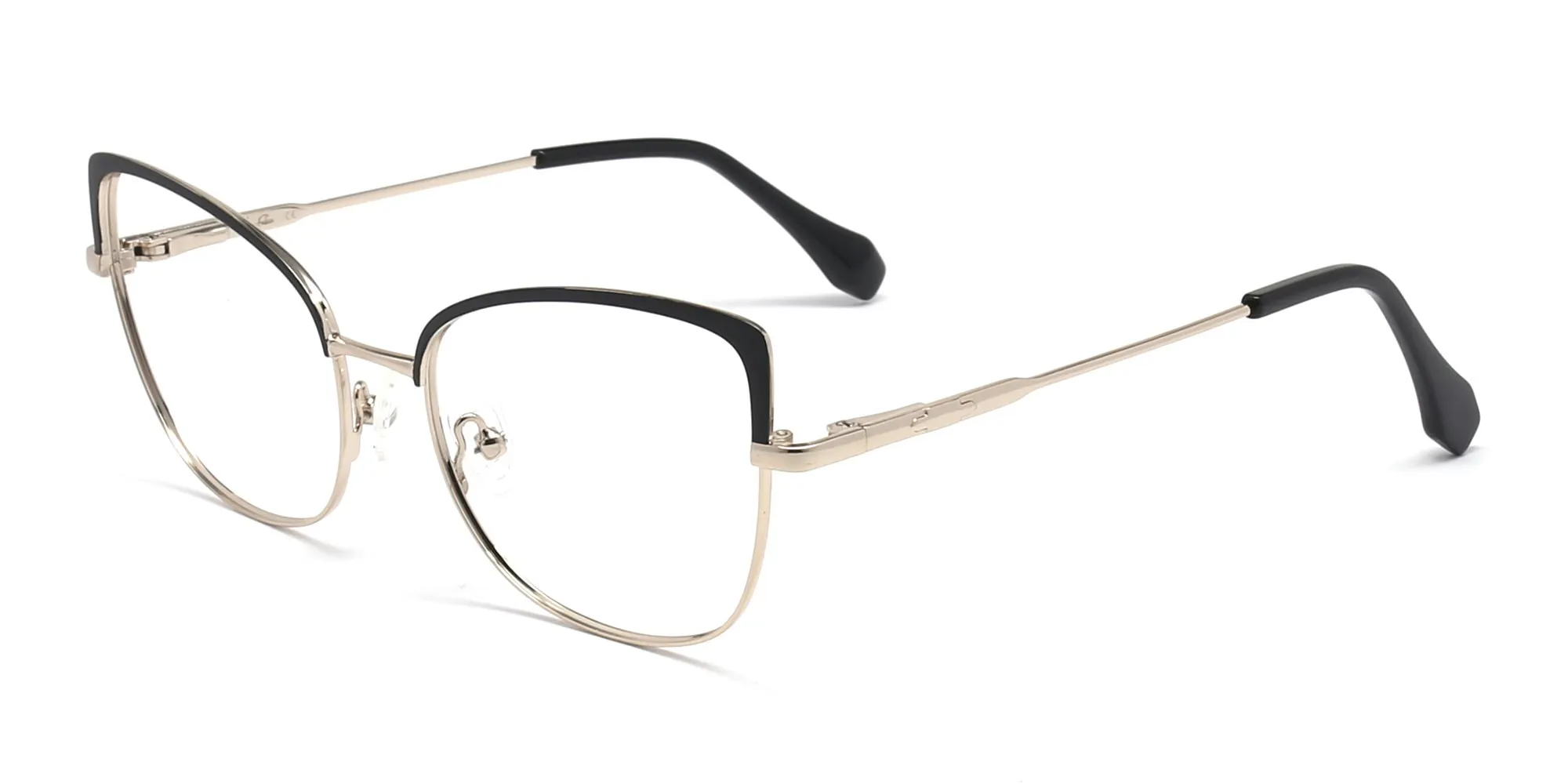 cat eye glasses gold-2