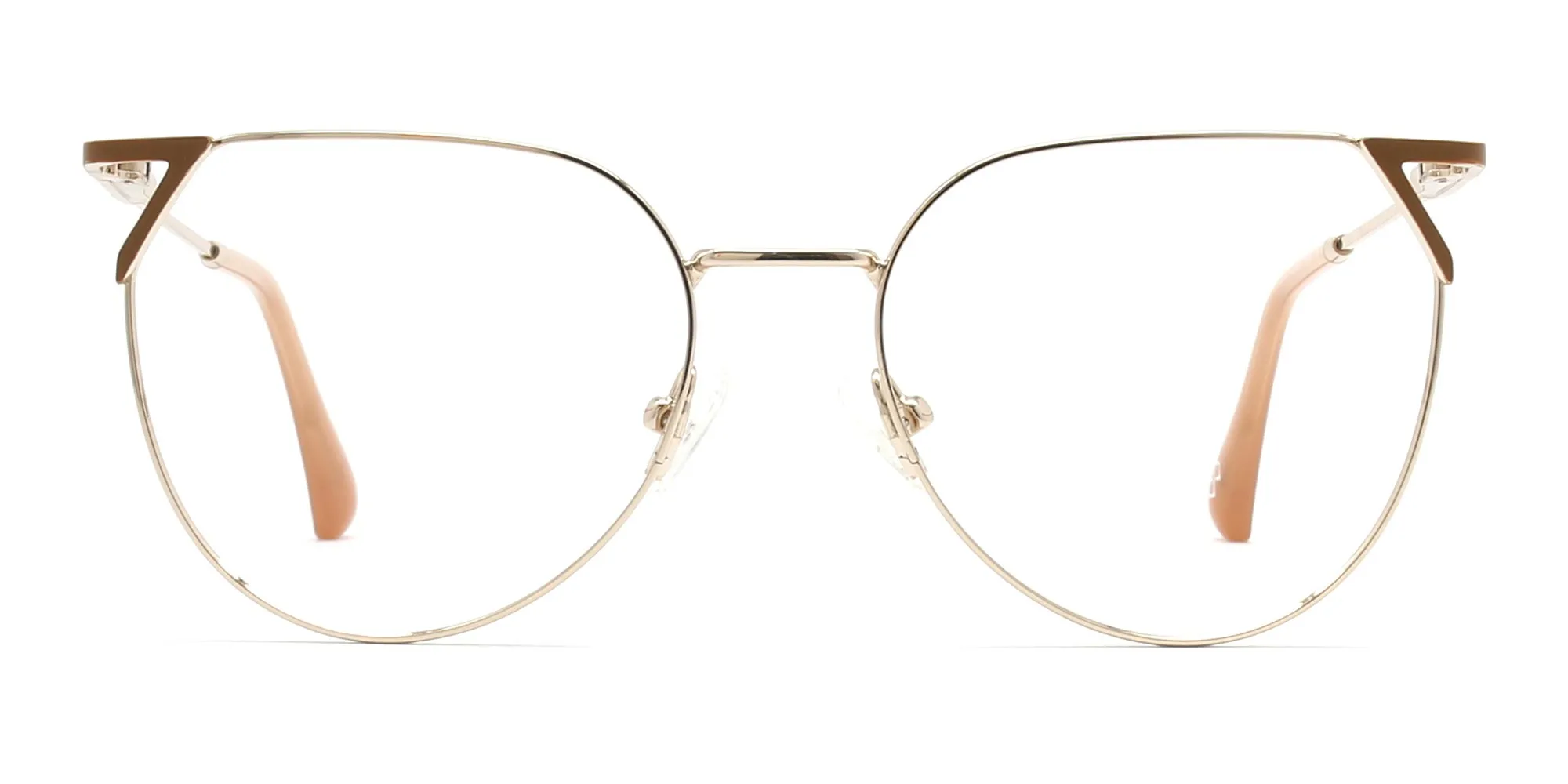 cat eye glasses metal frame0-2