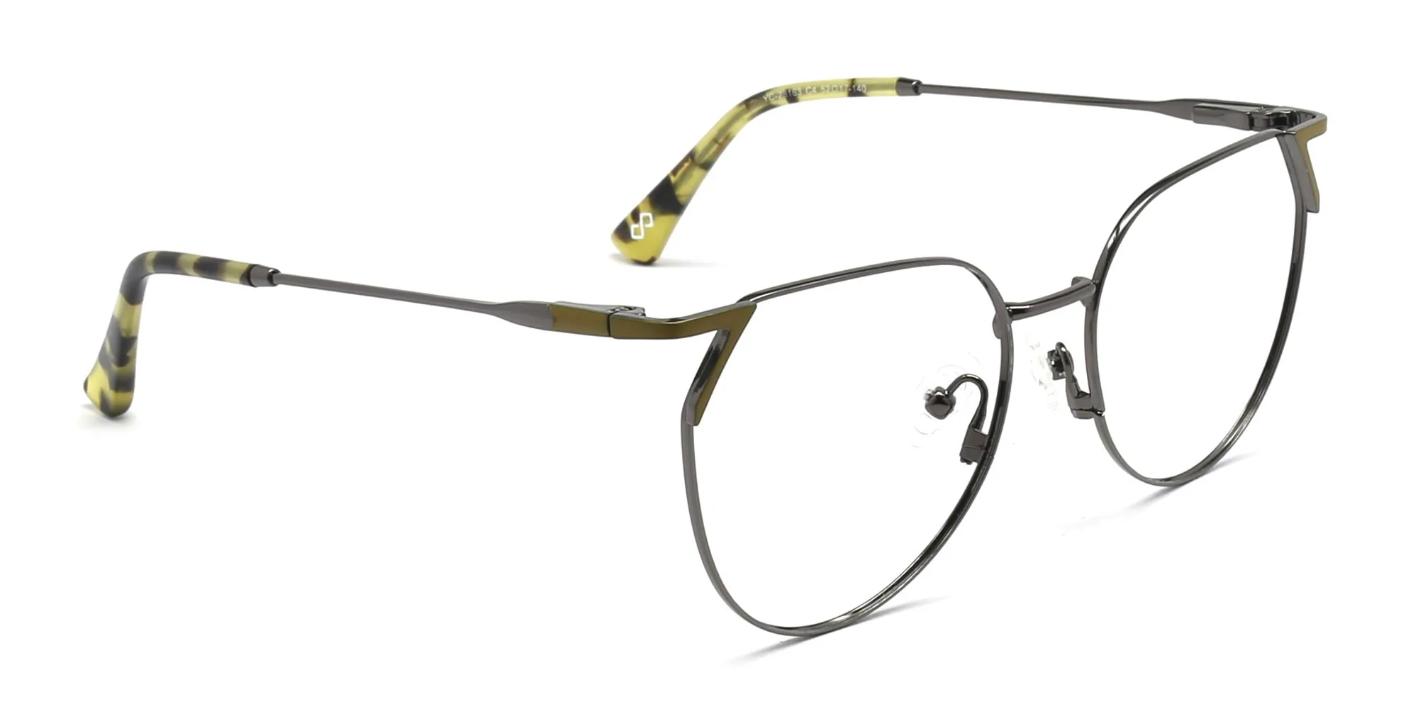 green metal eyeglass frames-2