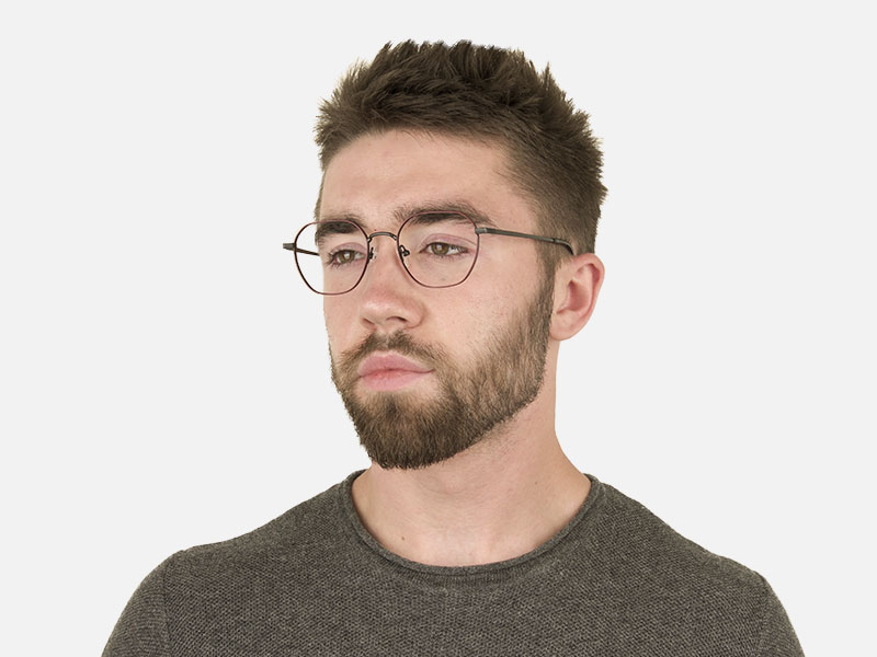 Black Red Geometric Glasses in Hexagon Shape - 1