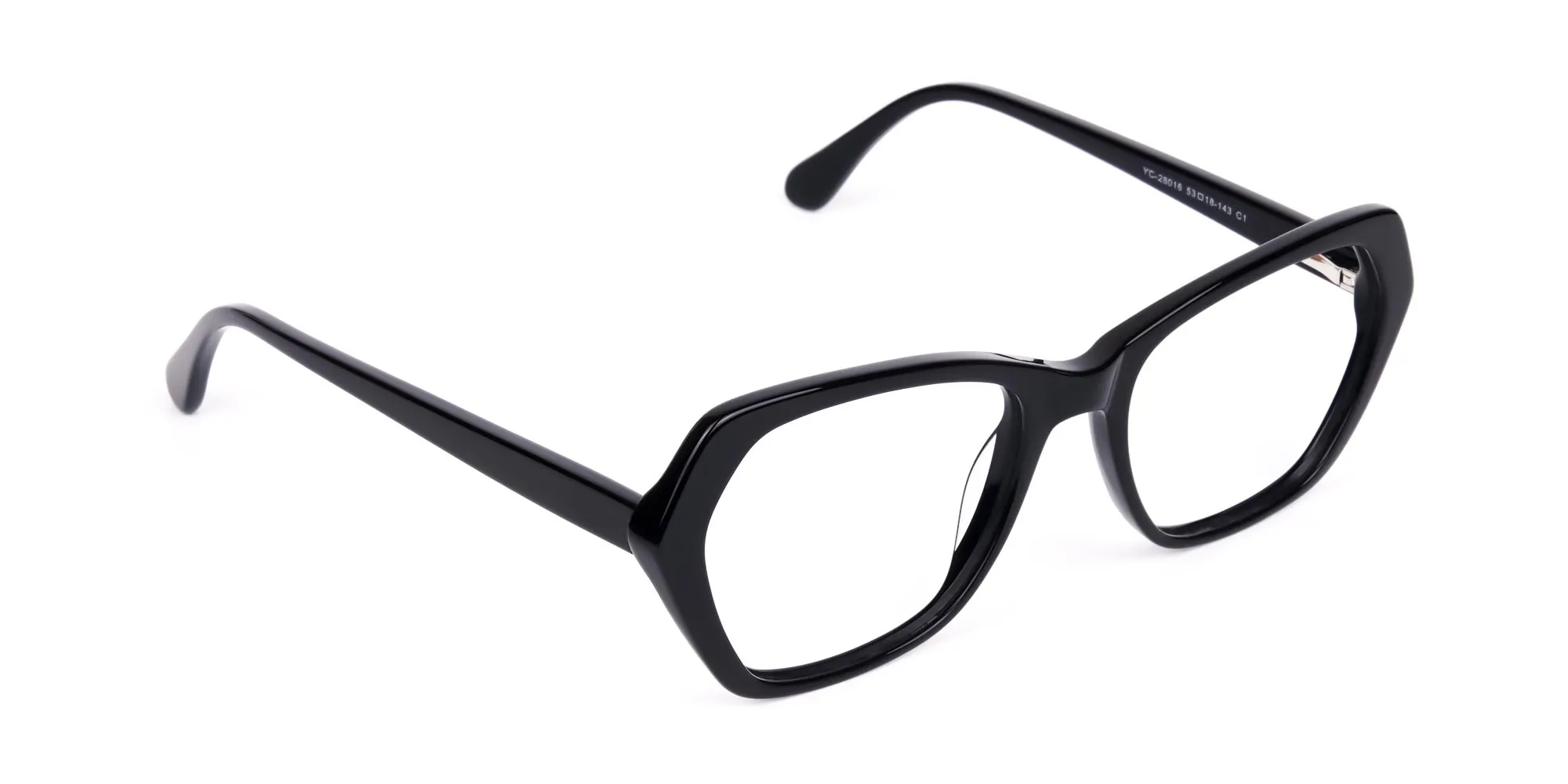 Thick Black Cat Eye Glasses-2