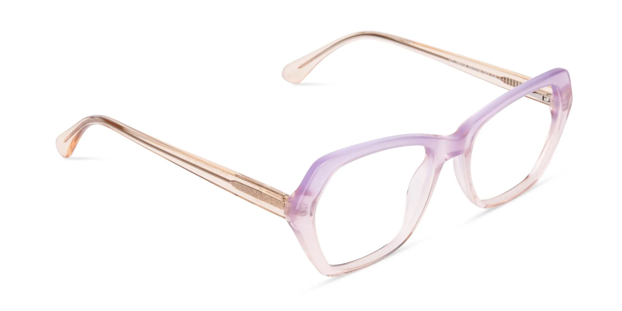 Crystal Purple and Nude Cat Eye Glasses-2