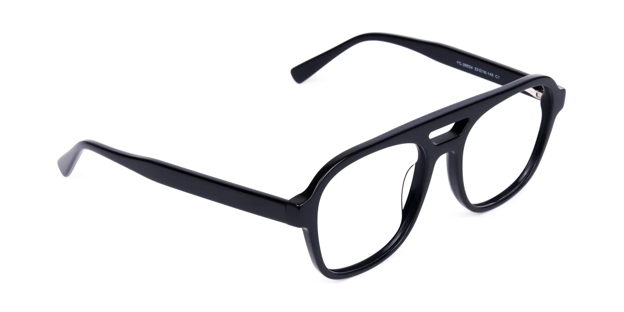 Simple Black Pilot Glasses-2