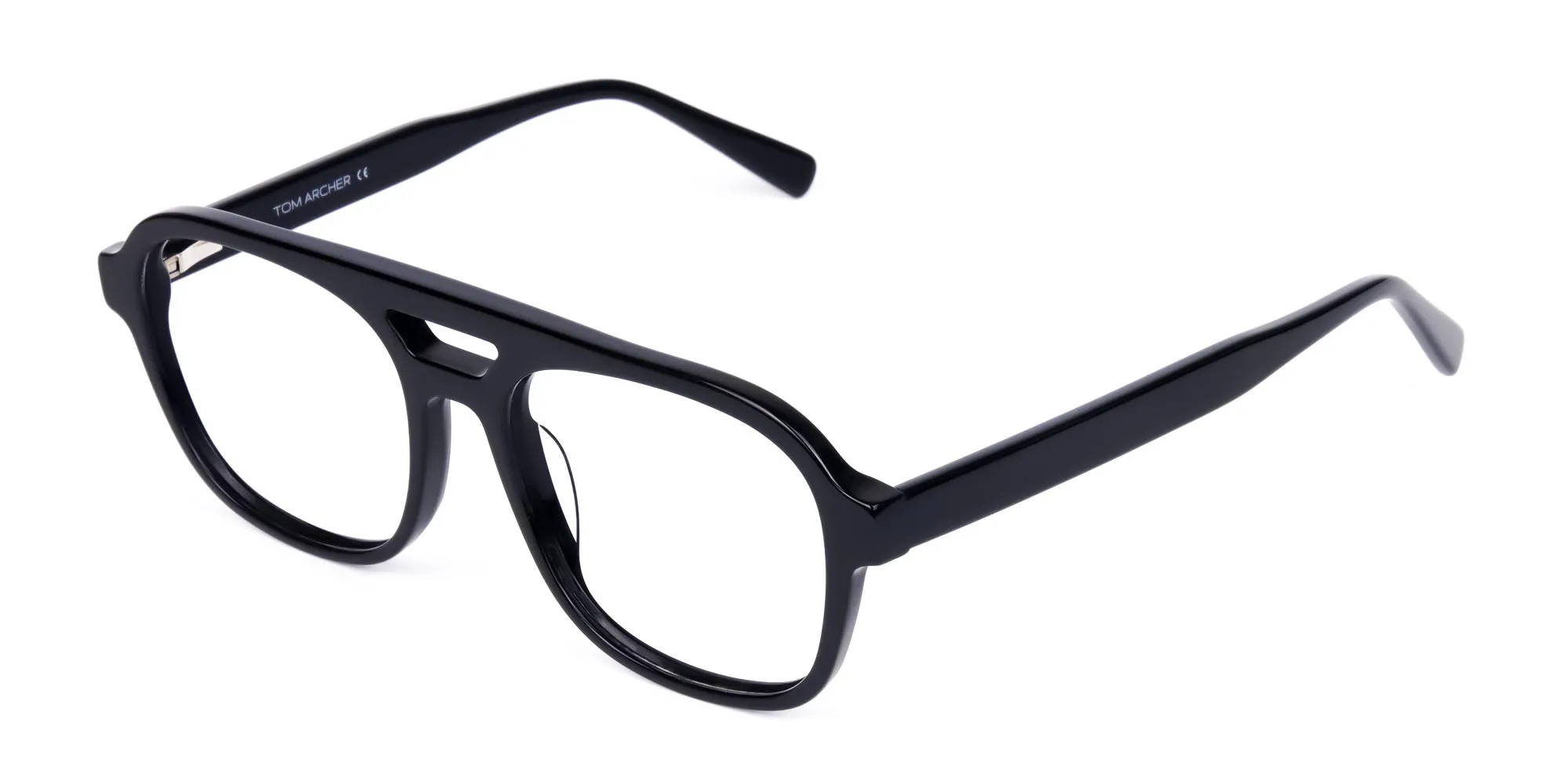 Simple Black Pilot Glasses-2