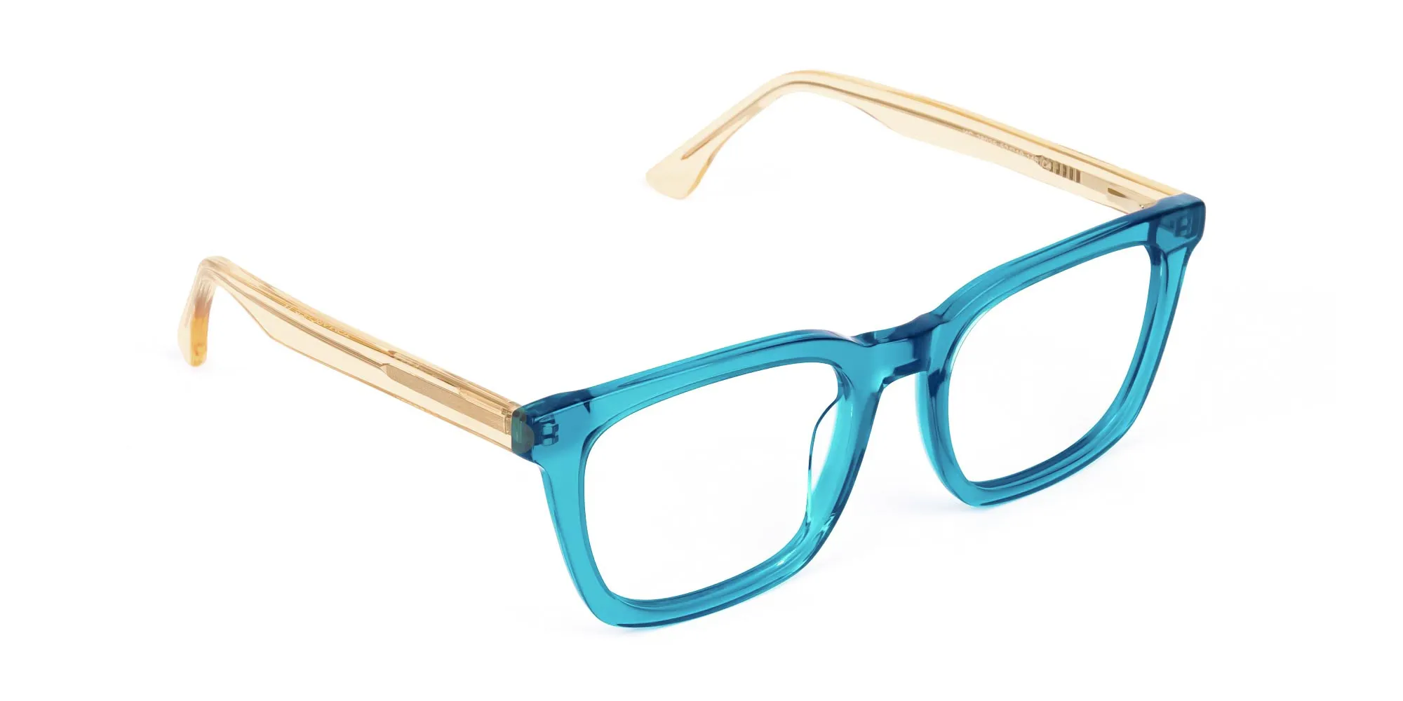 Crystal Sky Blue Square Glasses-2