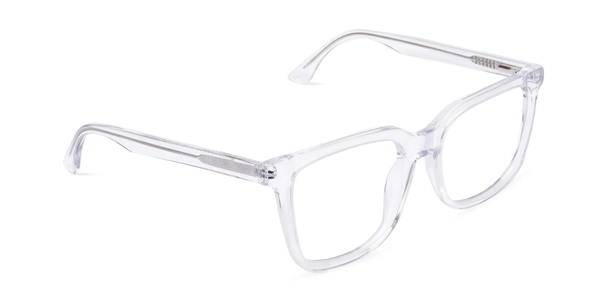 Full Rim Crystal Clear Square Eyeglasses-2