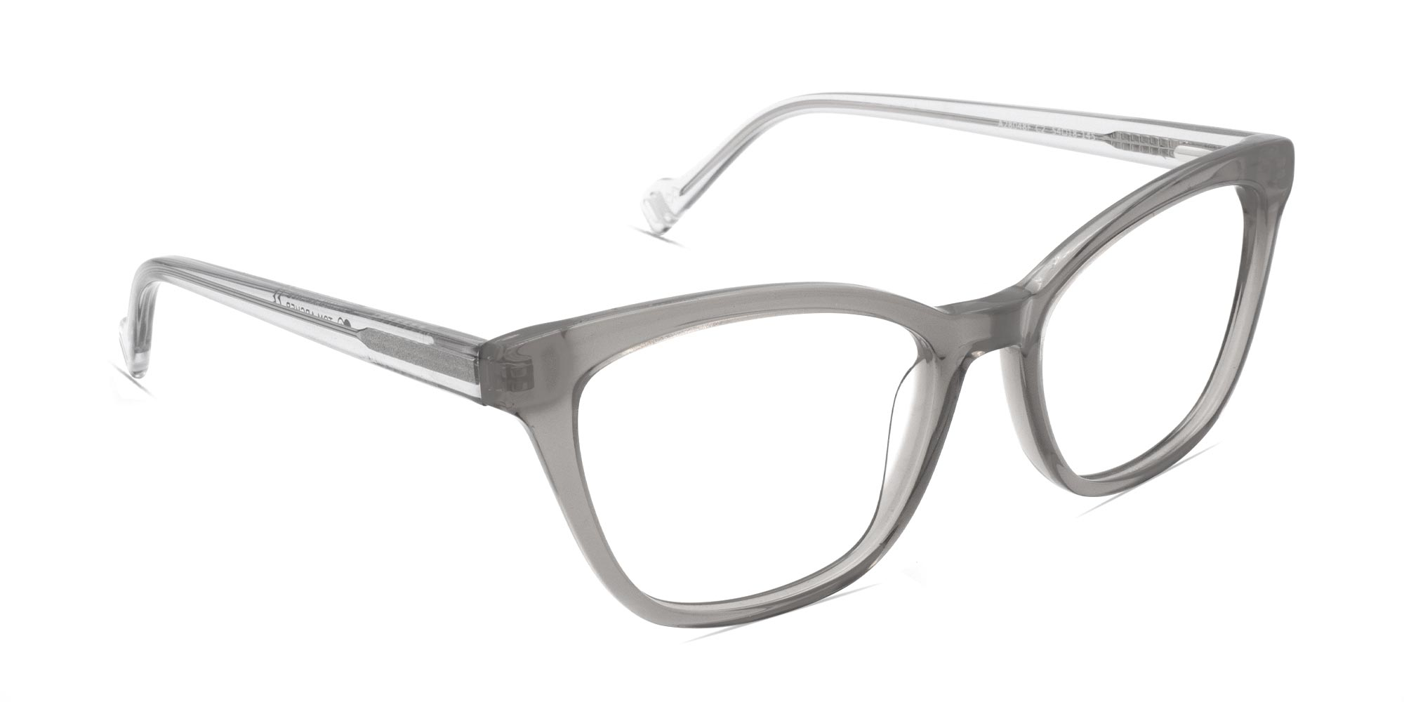 Crystal Charcoal Grey Cat Eye Spectacles-2