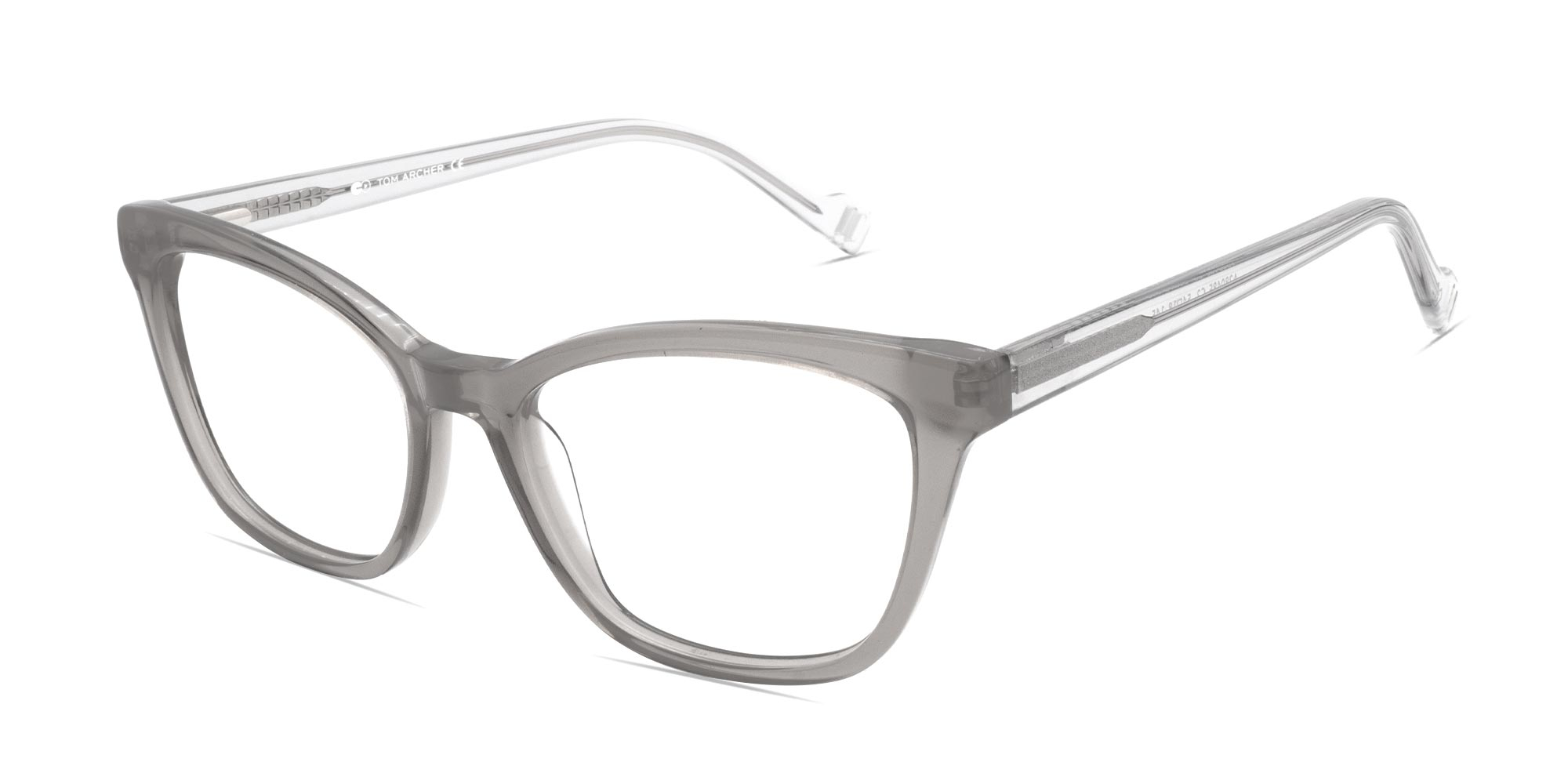 Crystal Charcoal Grey Cat Eye Spectacles-2