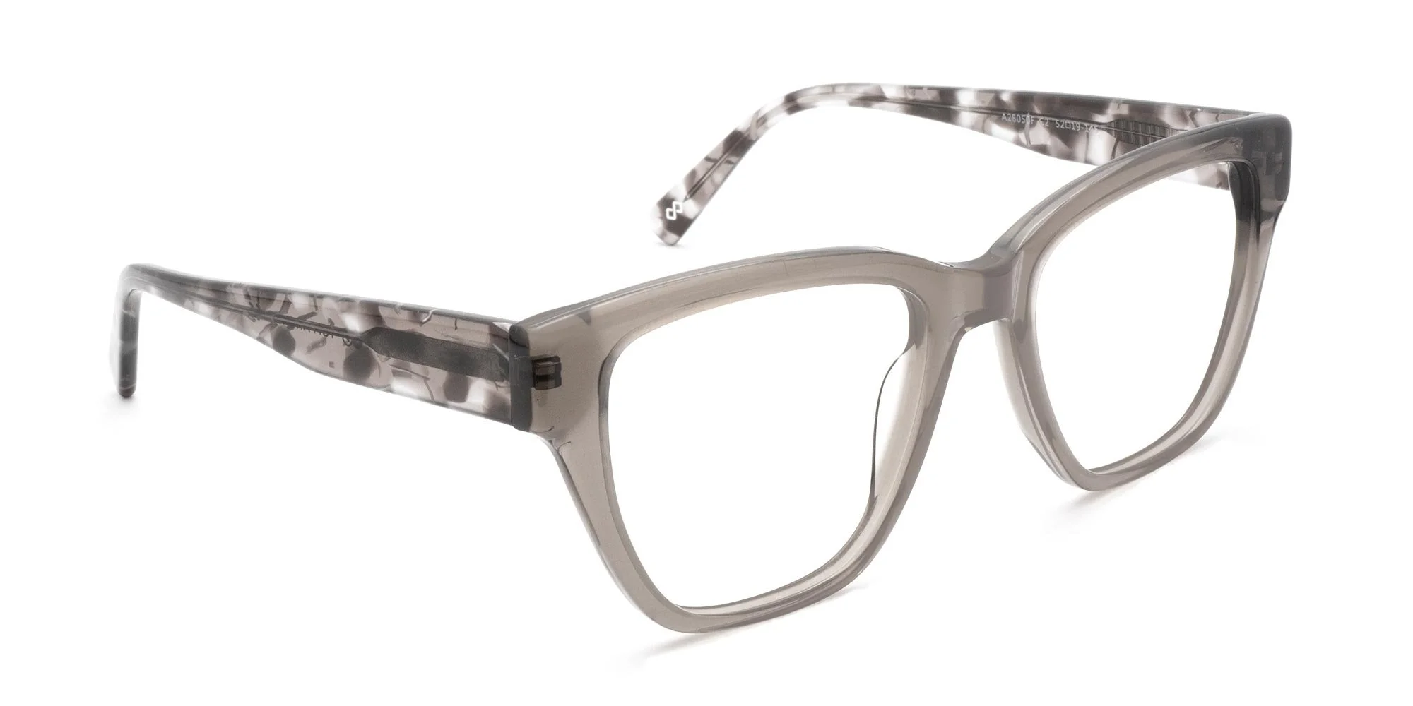 Crystal Grey Designer Square Glasses-2