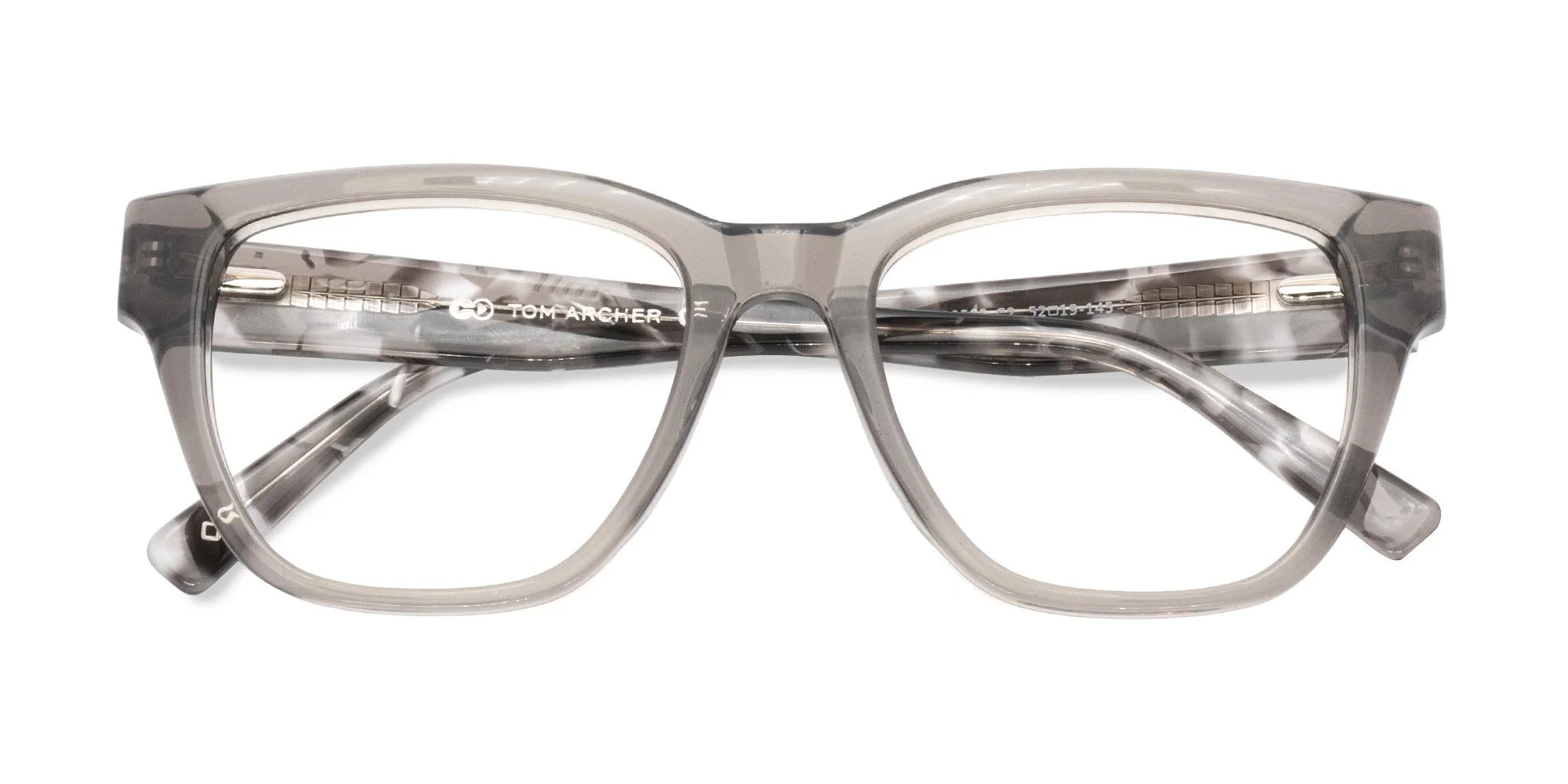 Crystal Grey Designer Square Glasses-2