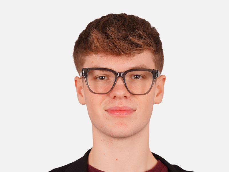 Crystal Grey Square Glasses-1