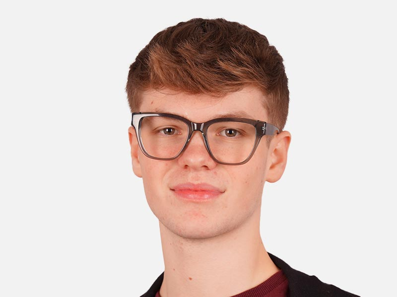 Crystal Grey Square Glasses-1