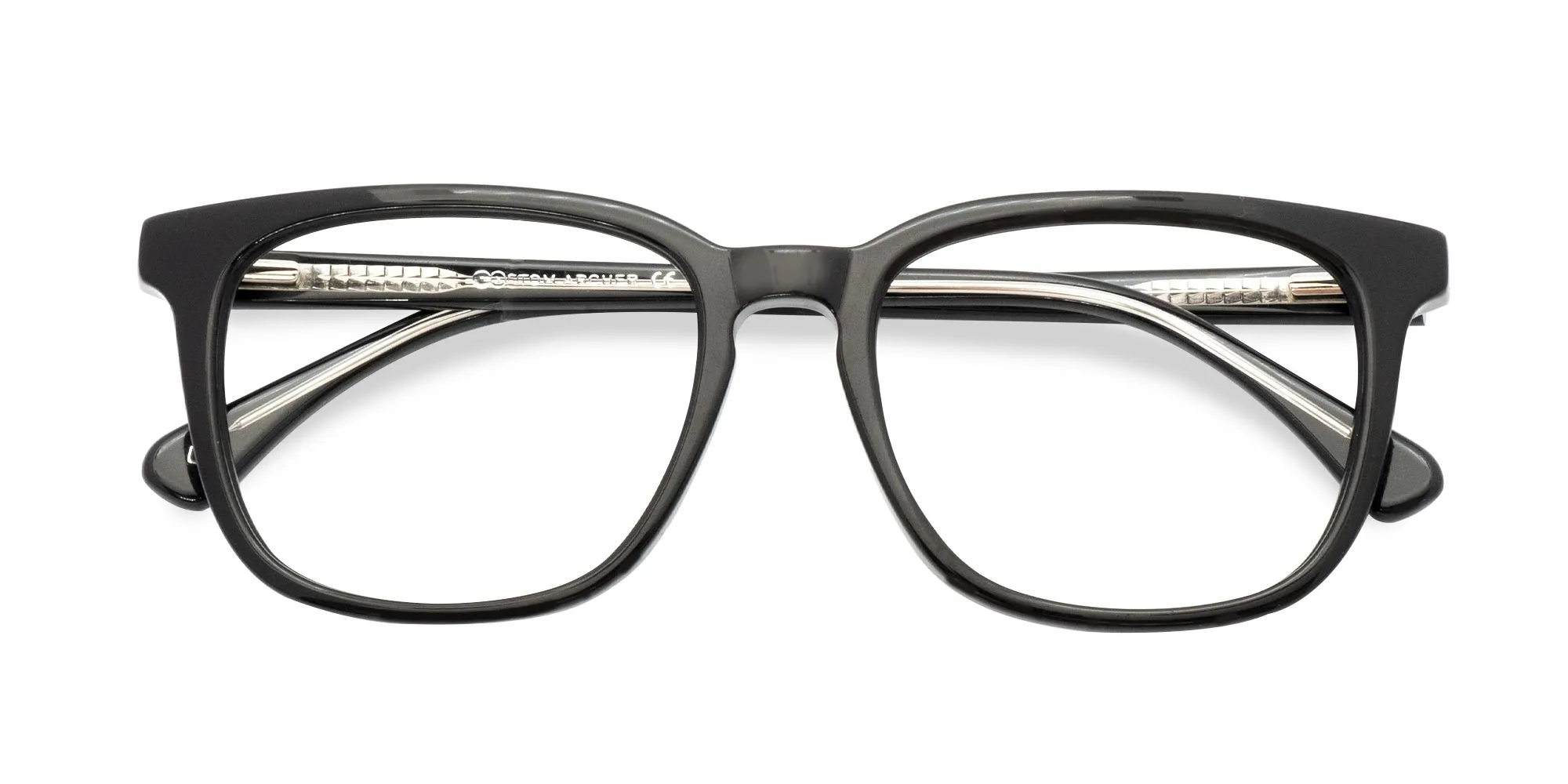 Black Square Frame Glasses-2