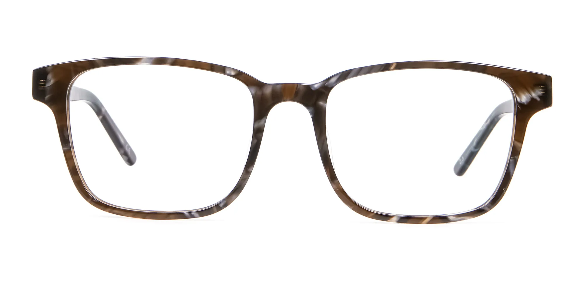Brown Marble Rectangular Glasses - 1