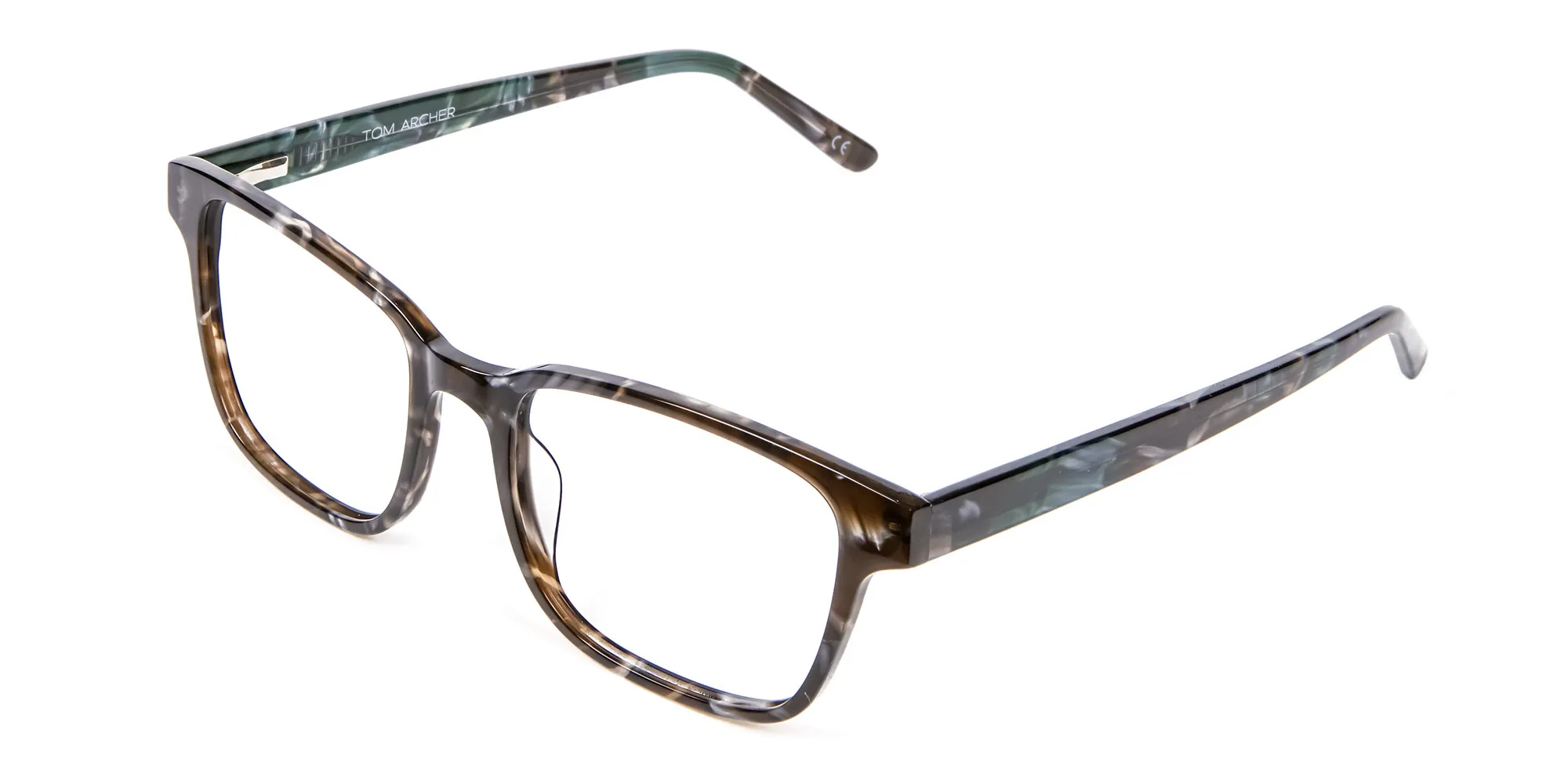 Brown Marble Rectangular Glasses - 1