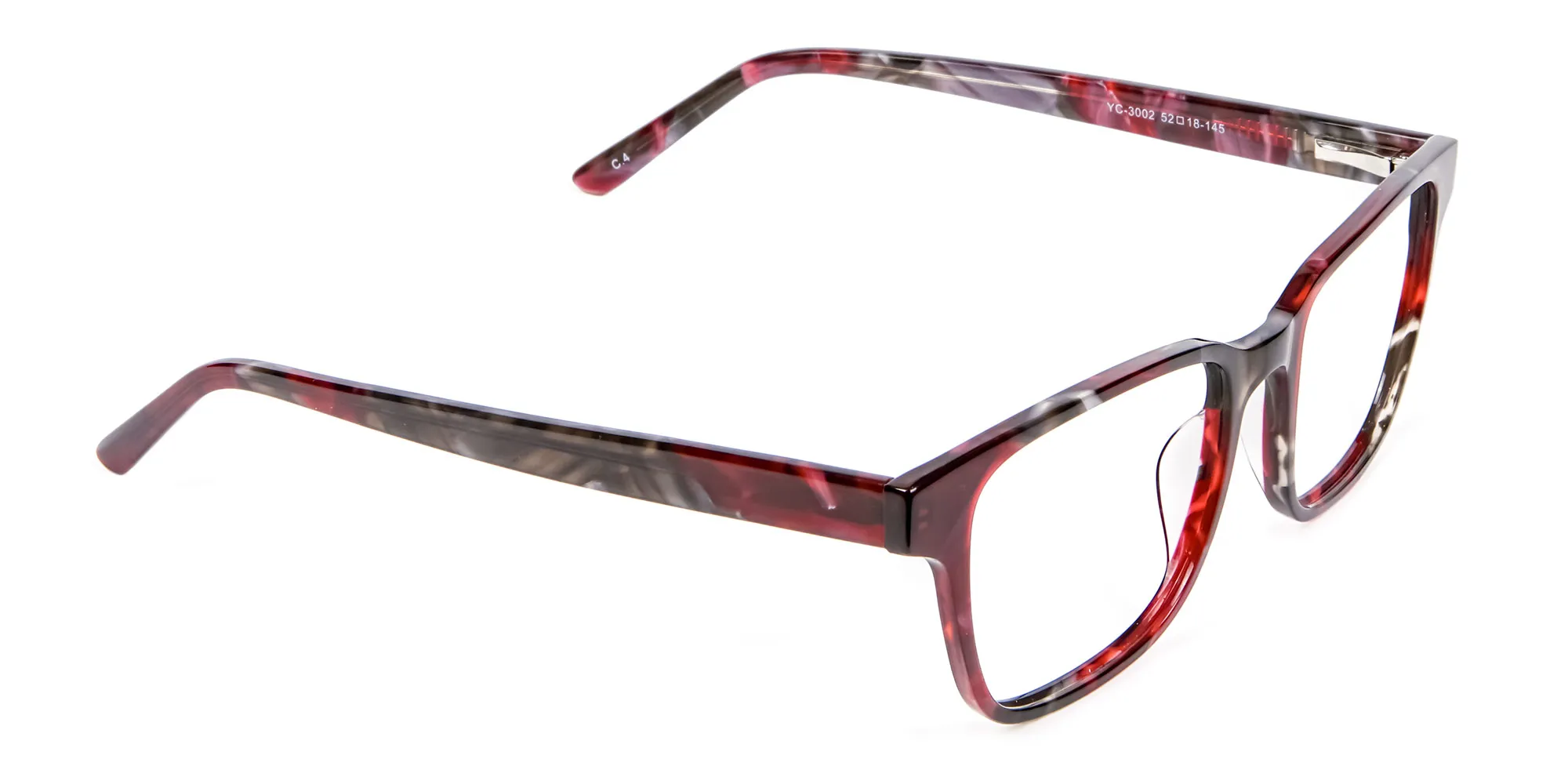 Burgundy & Brown Rectangular Glasses -1