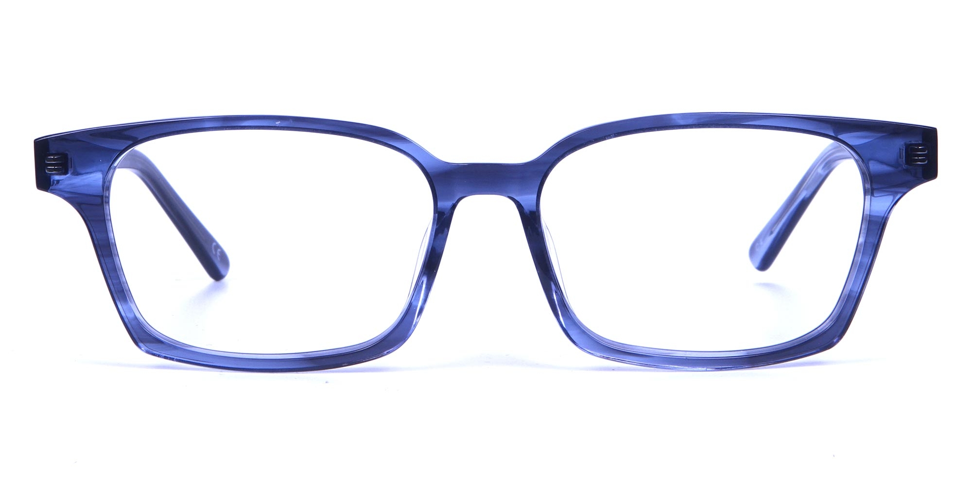 Marbled Grey Rectangular Glasses 