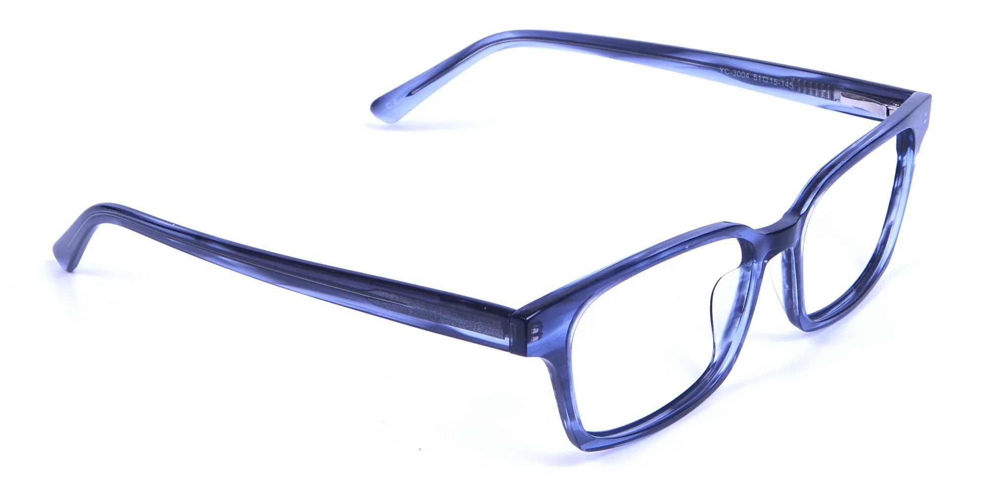 Marbled Grey Rectangular Glasses  -1