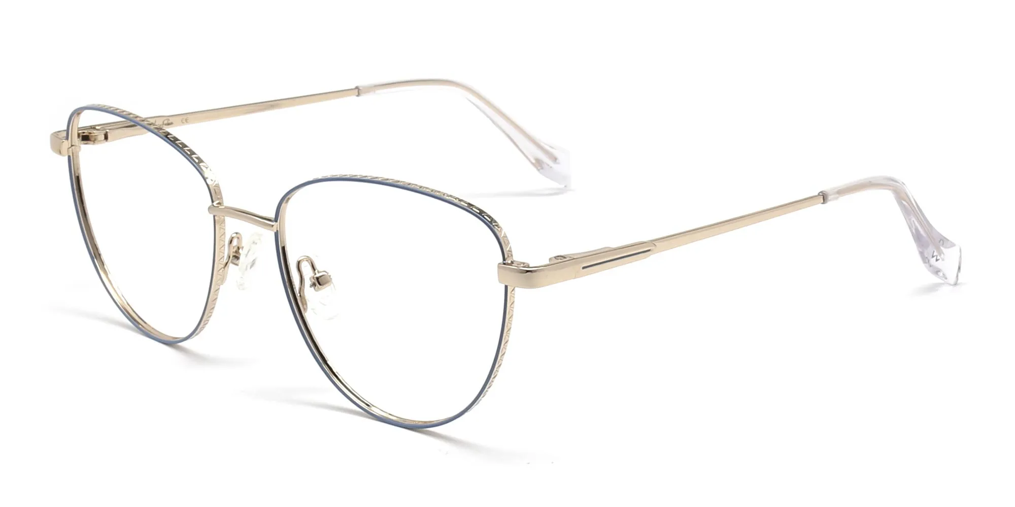 Golden Frame Cat Eye glasses-2