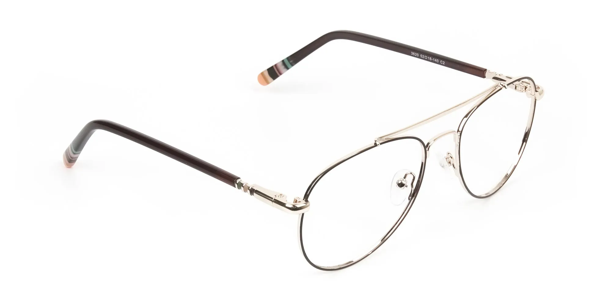 MONTON 2 - Dark Brown Gold Fine Metal Glasses | Specscart.®