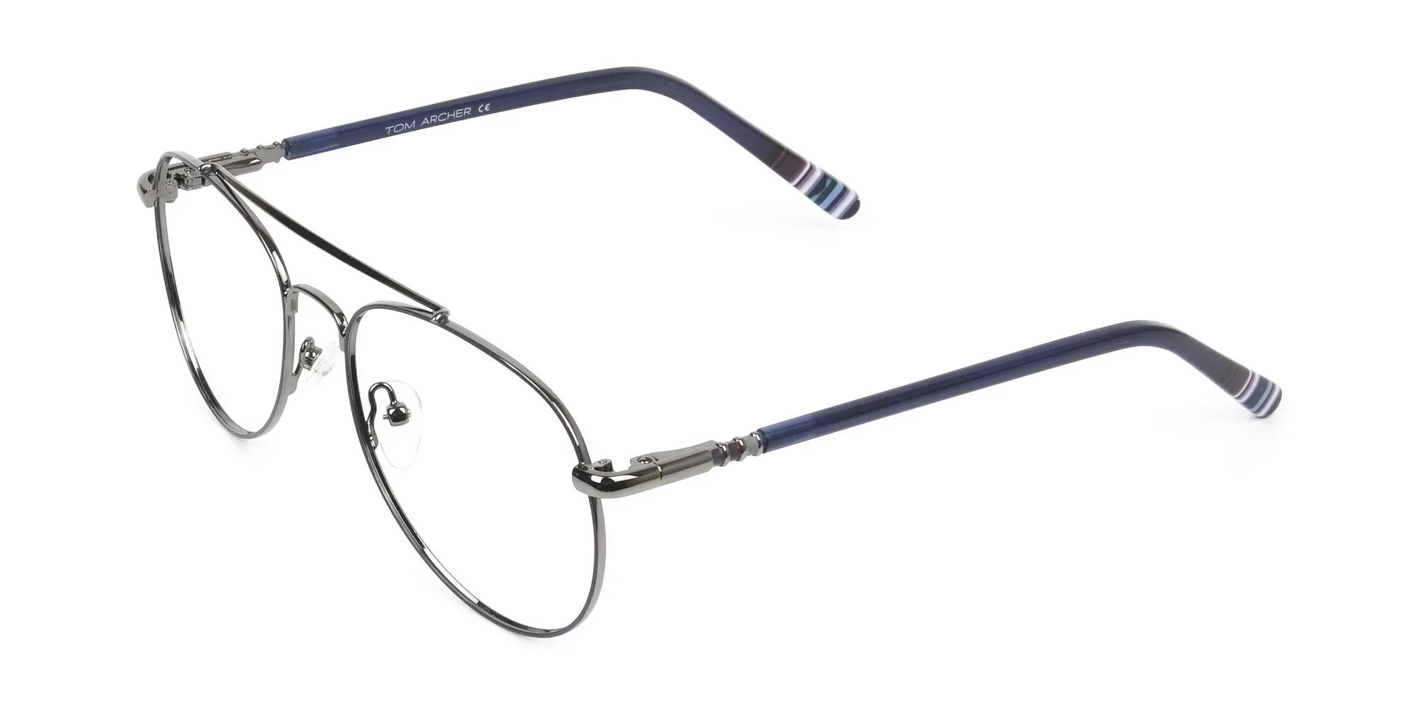 Pilot Gunmetal Dark Blue Fine Metal Glasses - 2