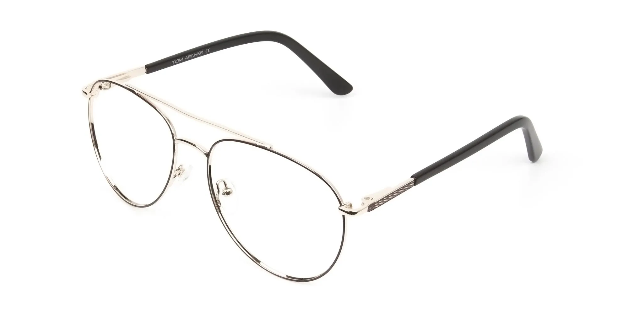 Ultralight Pilot Gold & Brown Glasses - 2