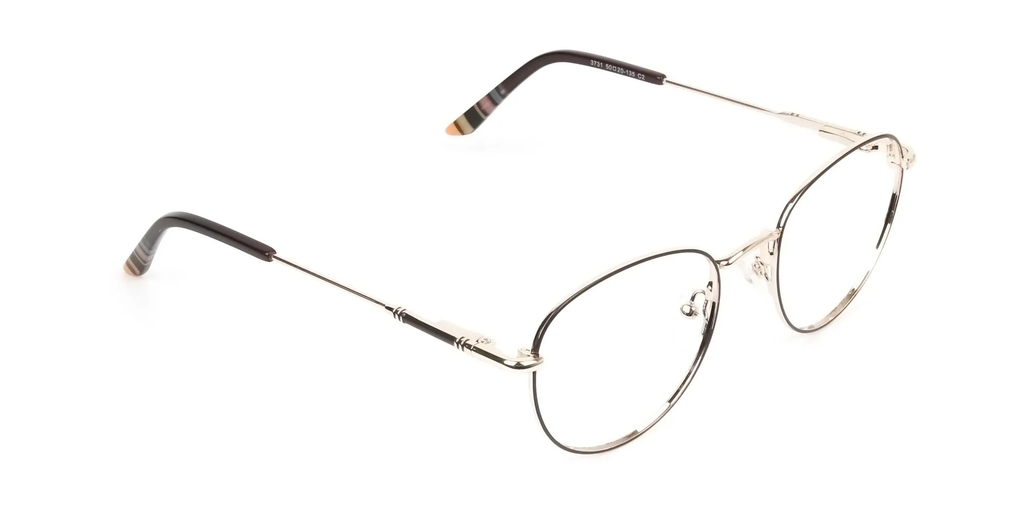 Lightweight Gold  & Brown Round Spectacles - 2