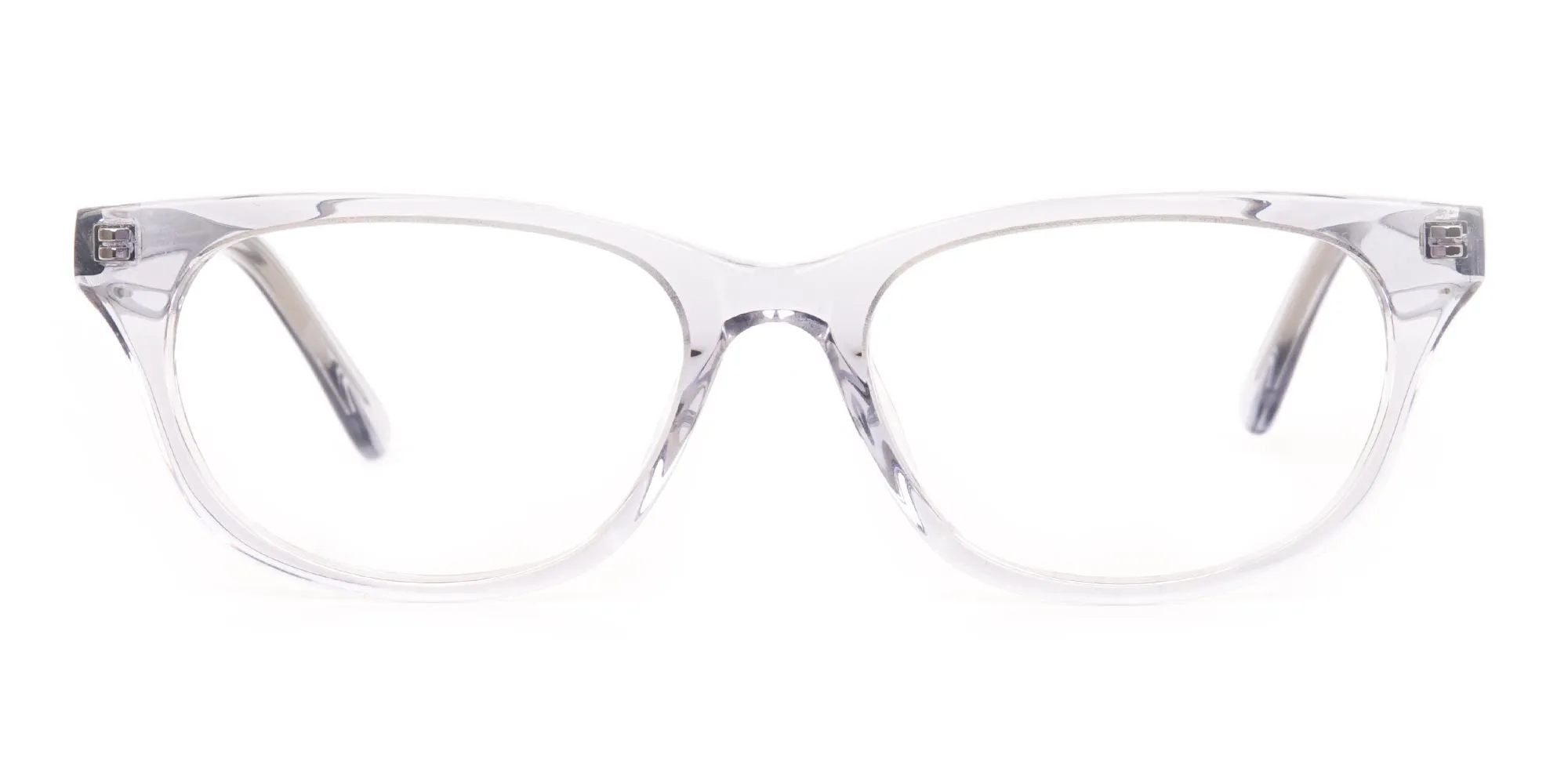 Grey Crystal Rectangular Glasses Unisex-2