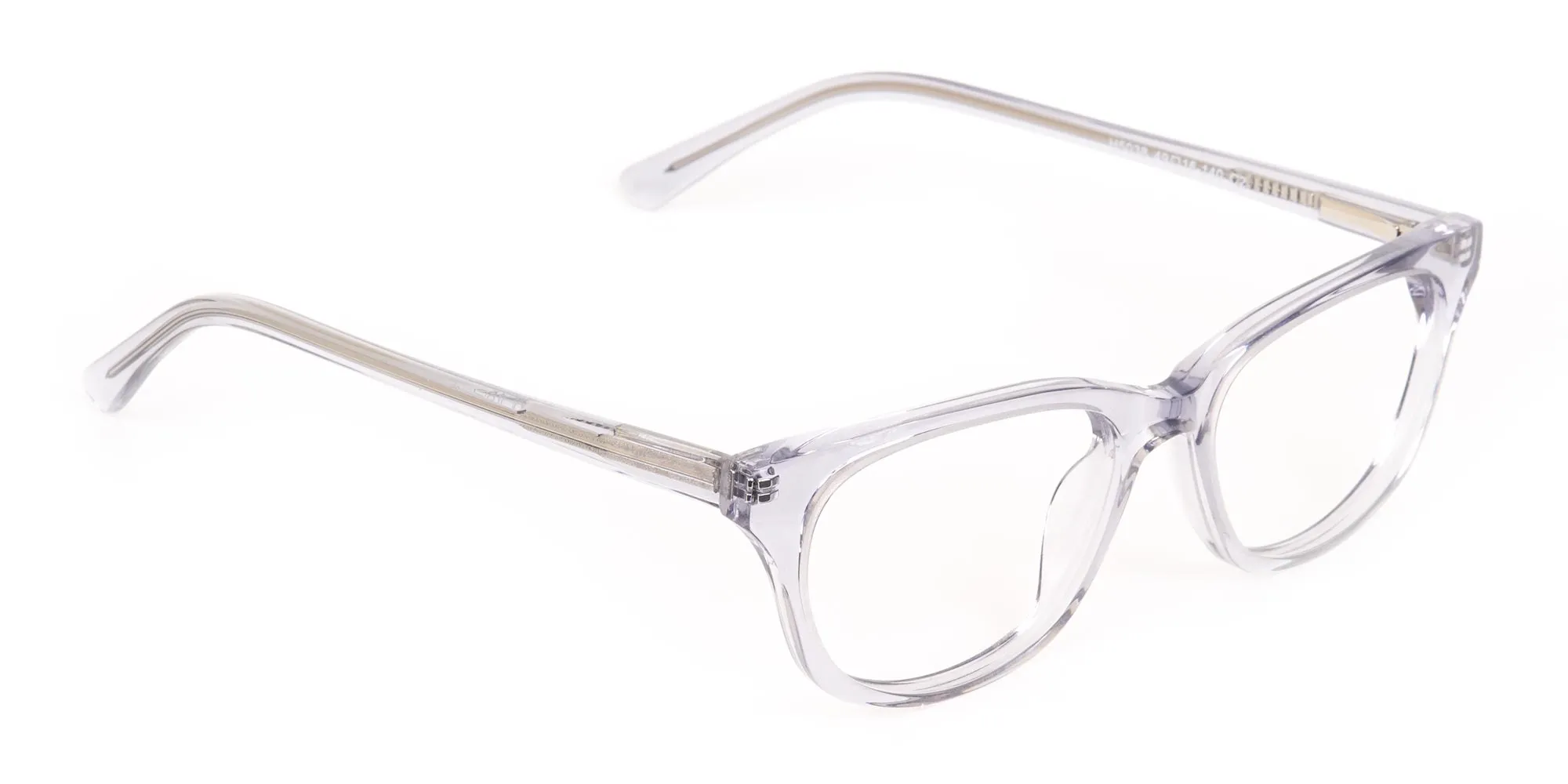 Grey Crystal Rectangular Glasses Unisex-2