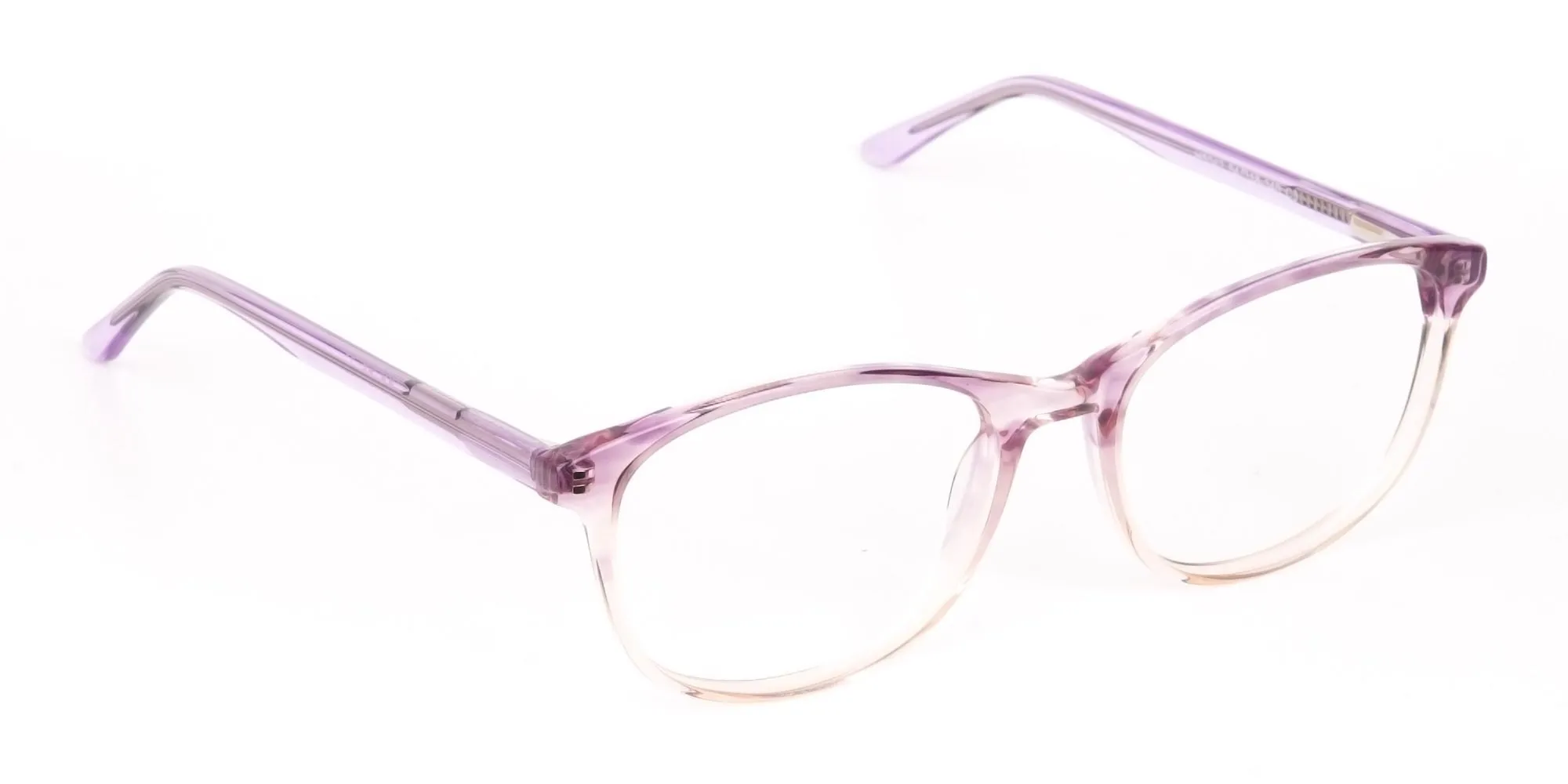  Crystal Purple & Apricot Rectangular Glasses-2