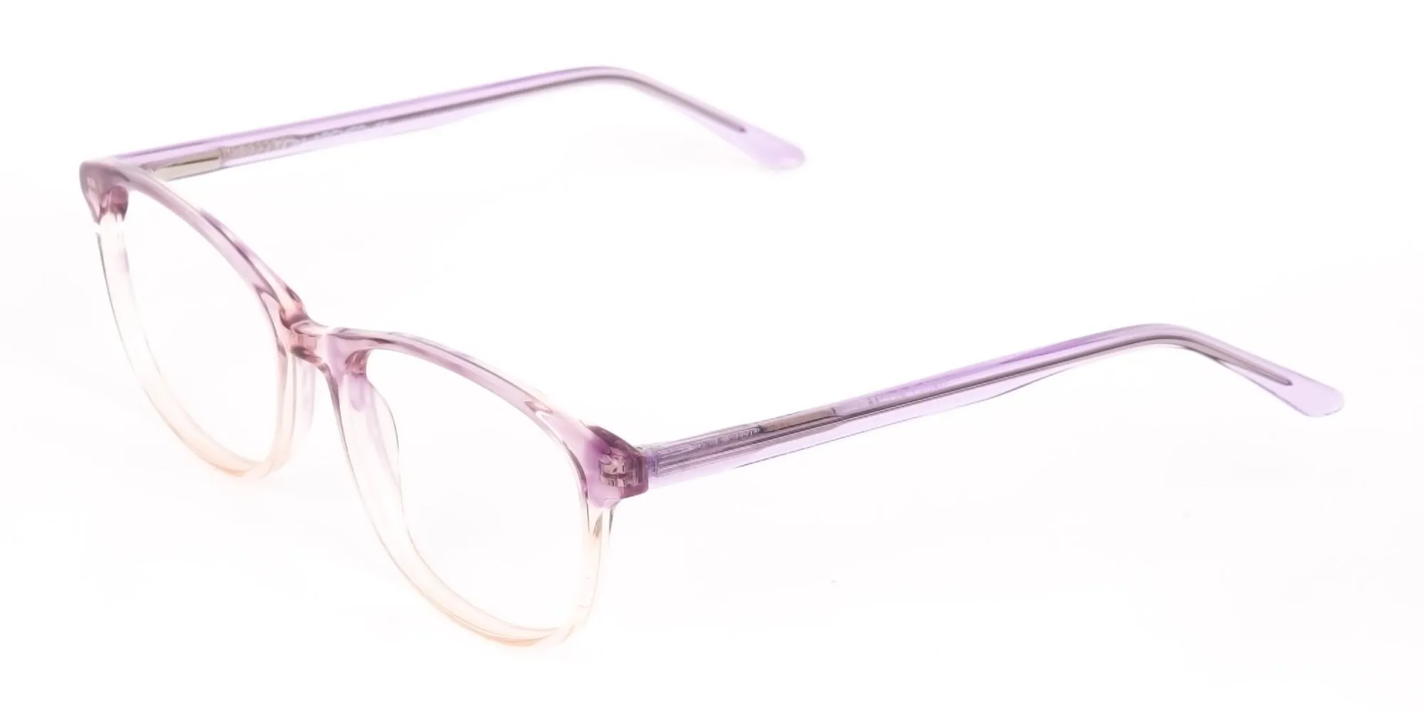  Crystal Purple & Apricot Rectangular Glasses-2